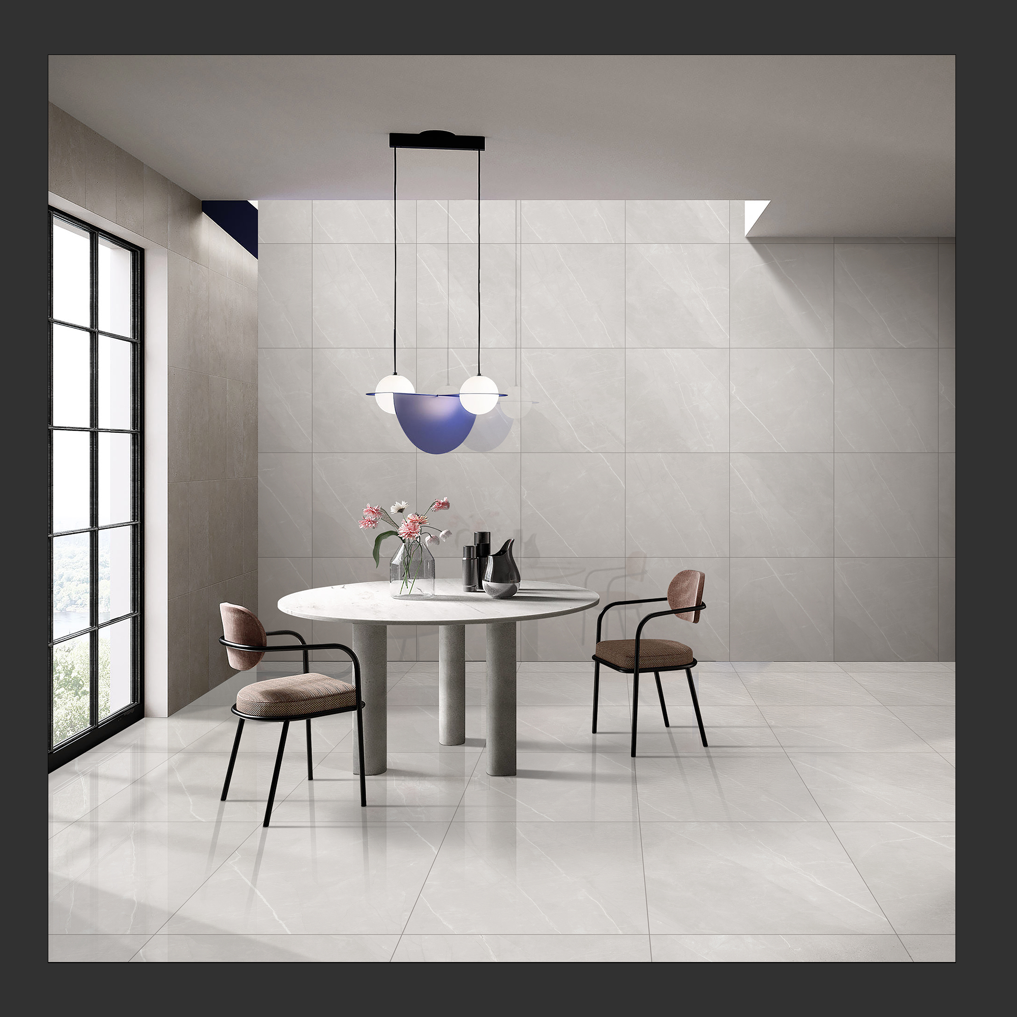 Изображение товара Керамогранит Kerald Armani White glossy 60x60см 1.44 м² цвет серый, цена за упаковку