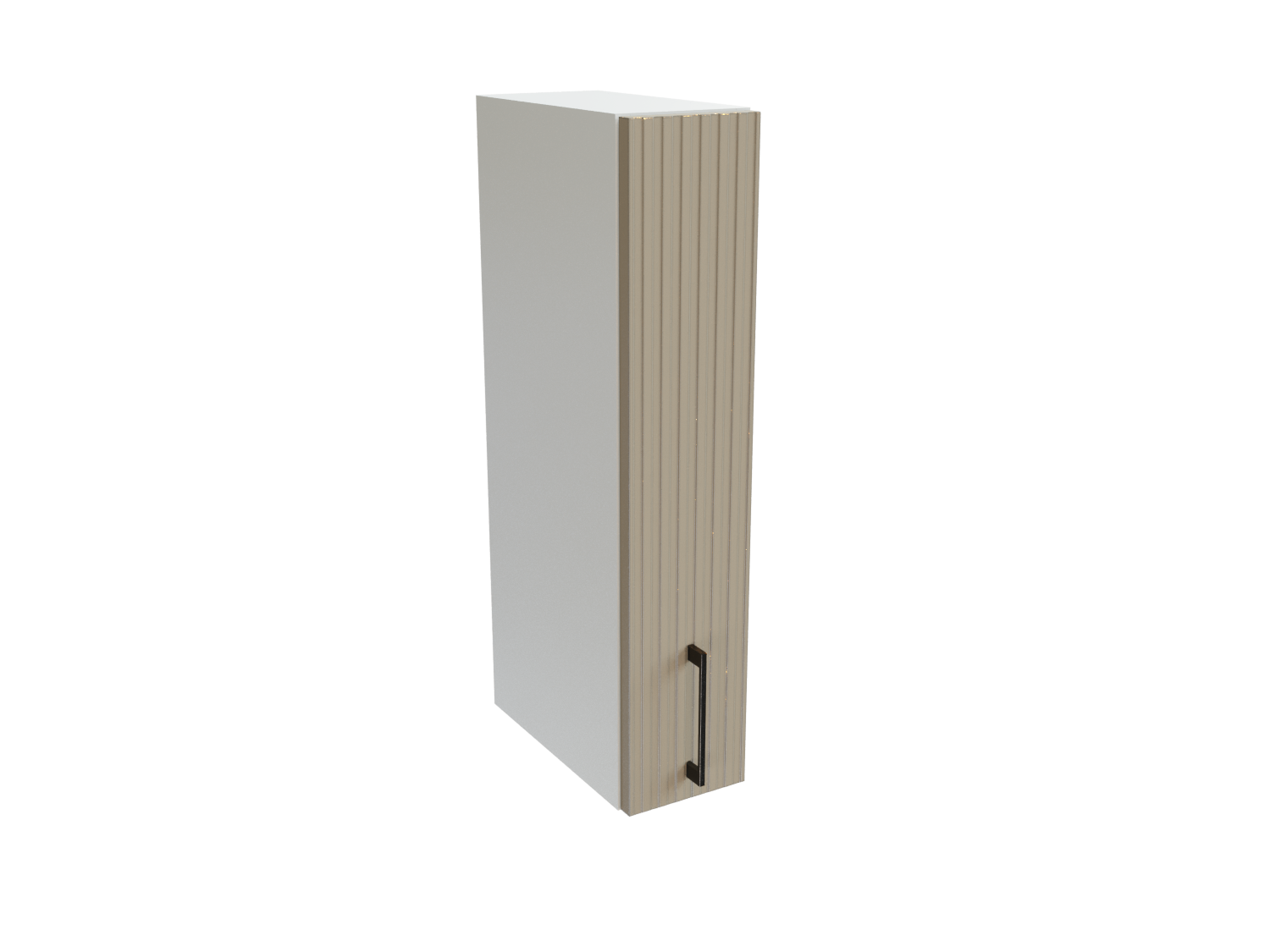 Изображение товара Навесной шкаф-бутылочница Сурская Мебель Сиэль Ян 15x71.60x31.80 см ЛДСП цвет белый/атласный серый