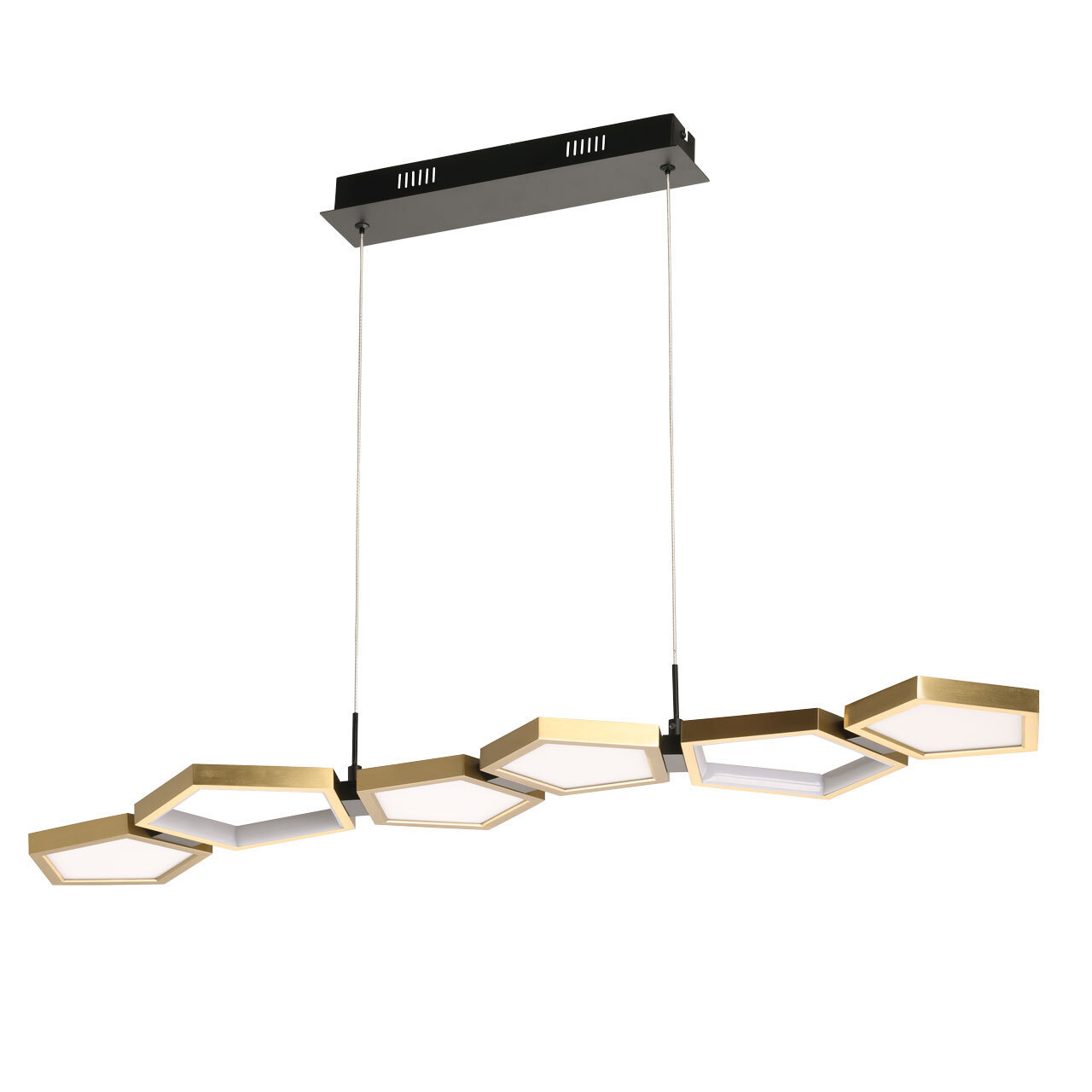 Изображение товара Светильник подвесной светодиодный De markt Пазл с пультом управления 14 м² регулируемый цвет света RGB цвет черный