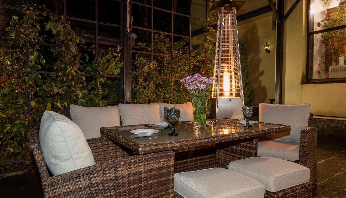 Изображение товара Уличный газовый обогреватель EVA 13 кВт Royal Family для уличных мероприятий