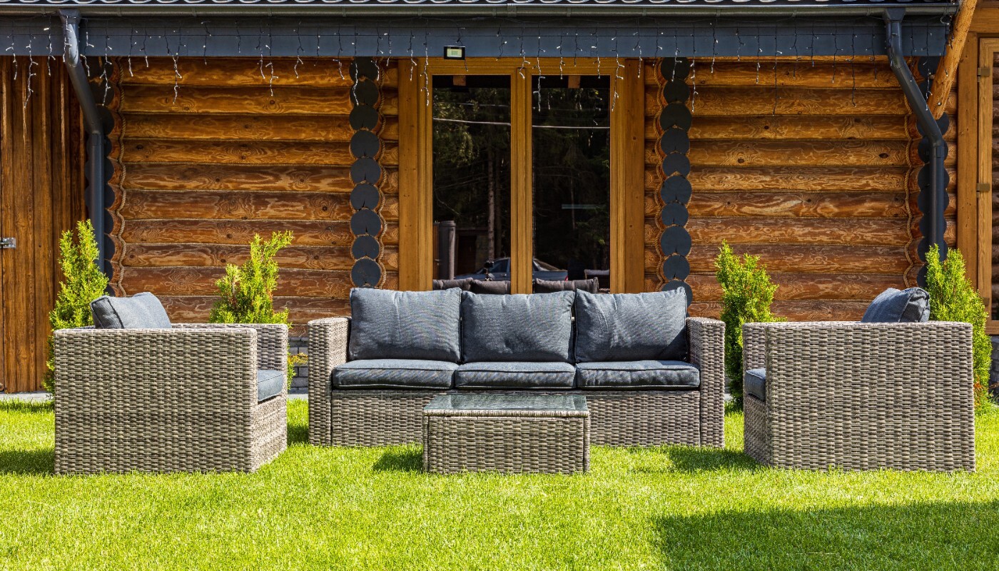 Изображение товара Садовая мебель комплект KARL из искусственного ротанга серый 4 предмета