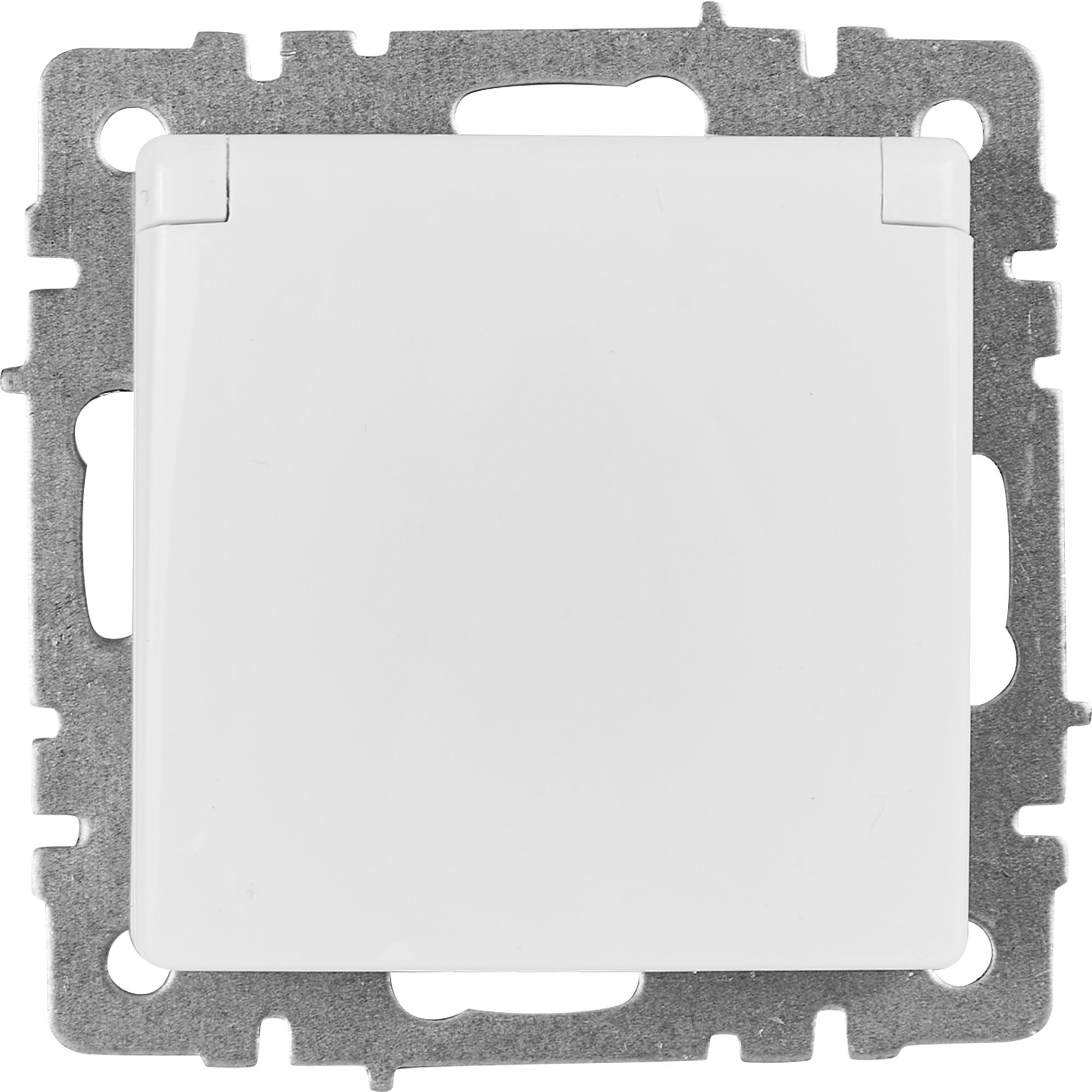 Изображение товара Розетка IEK Brite РСбш10-3 БрБ с заземлением крышкой и шторками белая