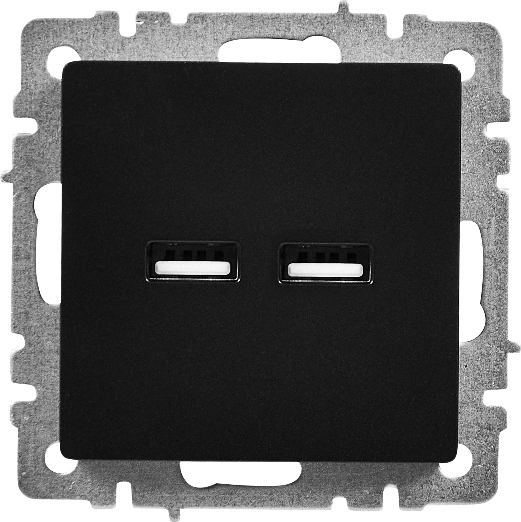 Изображение товара Розетка USB встраиваемая IEK Brite РЮ10-1-БрЧ цвет черный