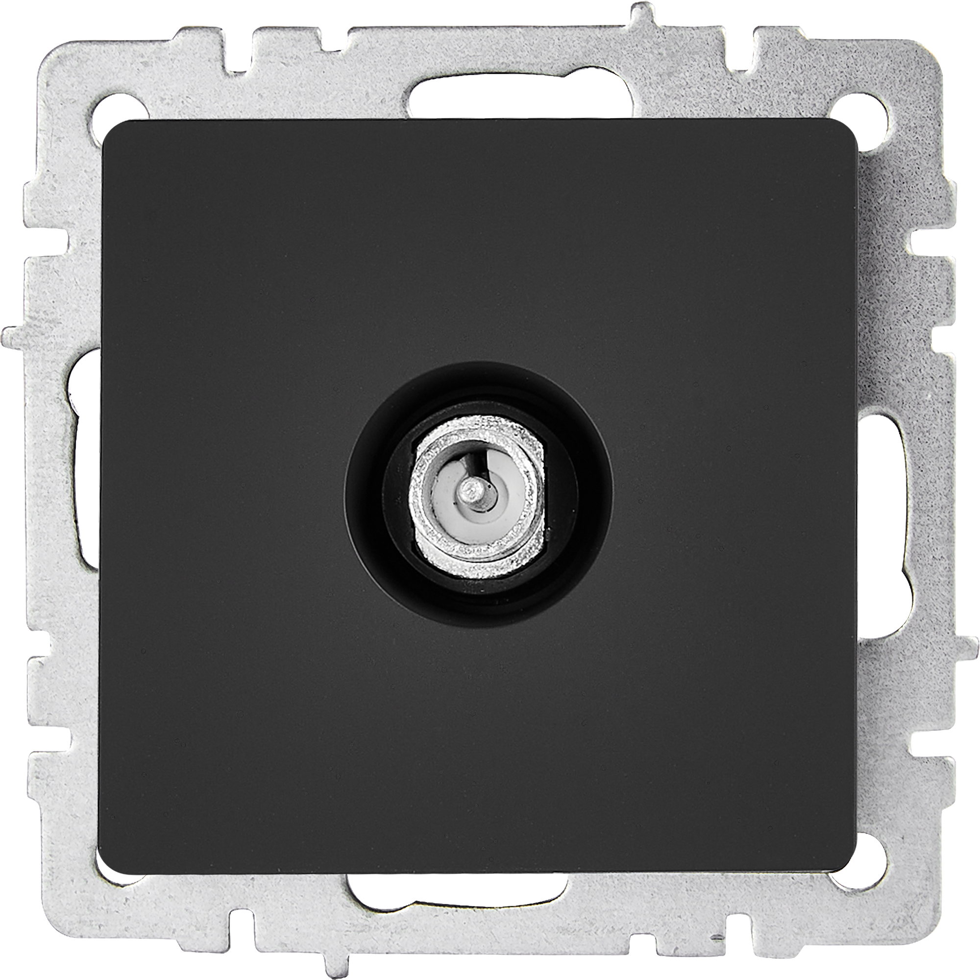 Изображение товара Розетка TV встраиваемая проходная IEK Brite РТВ10-0-БрГ цвет графит