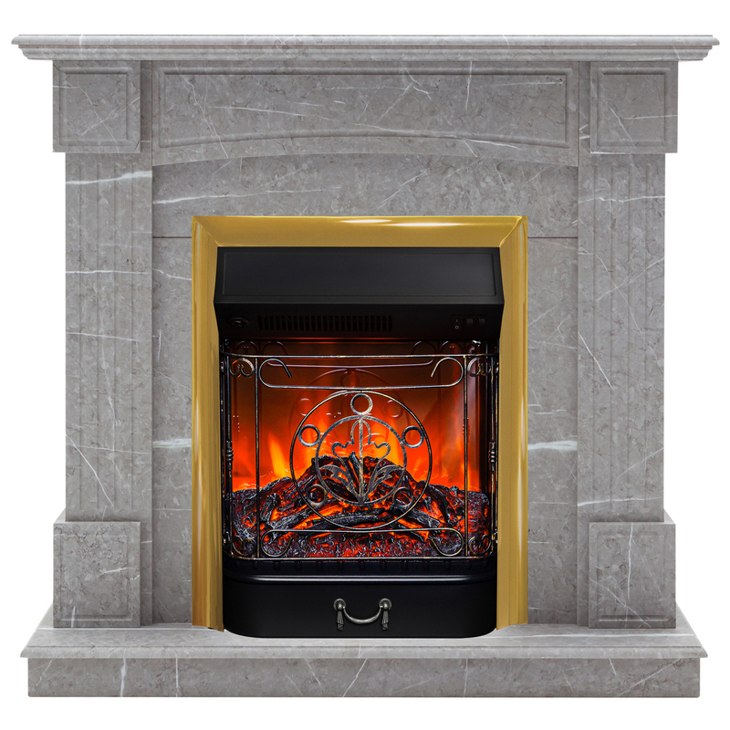 Изображение товара Каминокомплект Realflame Andrea Std Gr-F716 с очагом Majestic Lux Br 750Вт мрамор серый