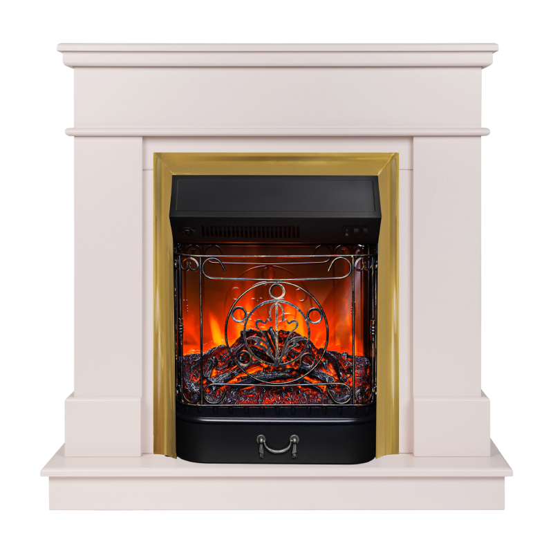 Изображение товара Каминокомплект Realflame Selena с электроочагом Majestic Lux 750 Вт пудра стильный дизайн