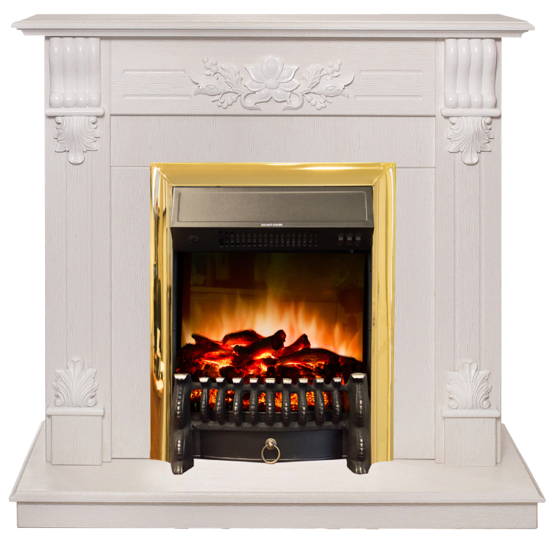 Изображение товара Каминокомплект Ottawa STD/EUG WT с очагом Fobos Lux BL 750Вт белое золото