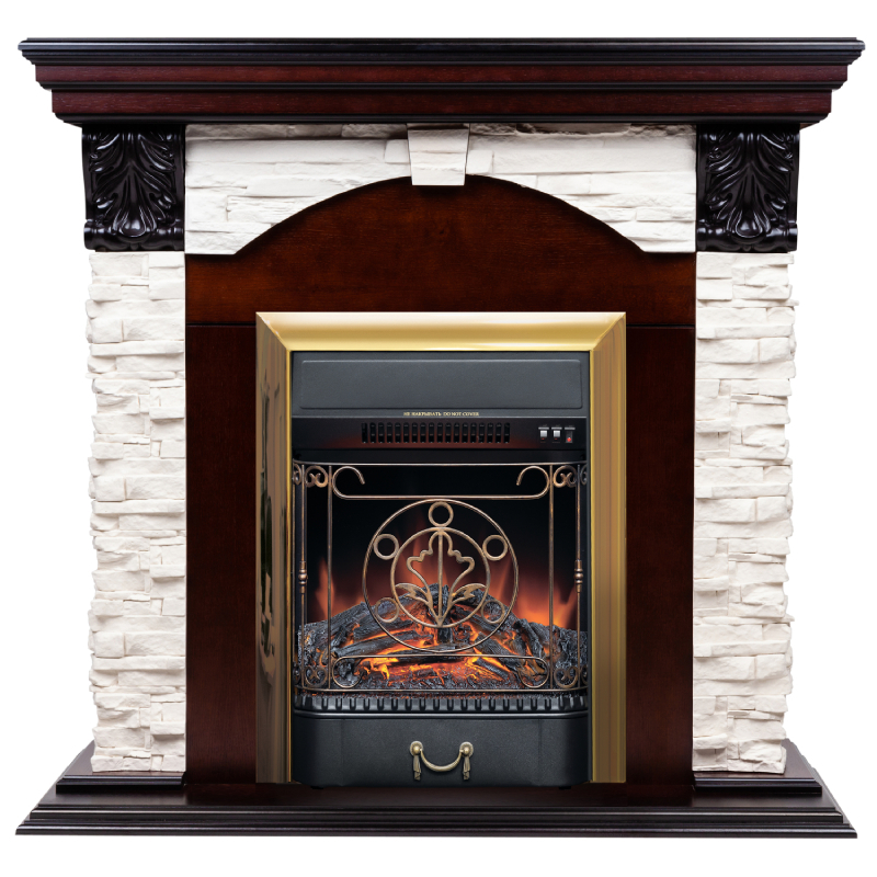 Изображение товара Каминокомплект Realflame Dublin Lux STD/EUG AO с очагом Majestic Lux BR SHB 750Вт античный дуб