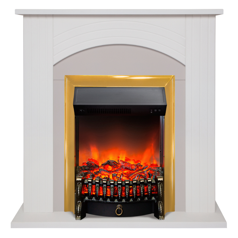 Изображение товара Каминокомплект Realflame Santana STD WT-F611 с очагом Fobos-S Lux BR 750Вт пастельно-белый
