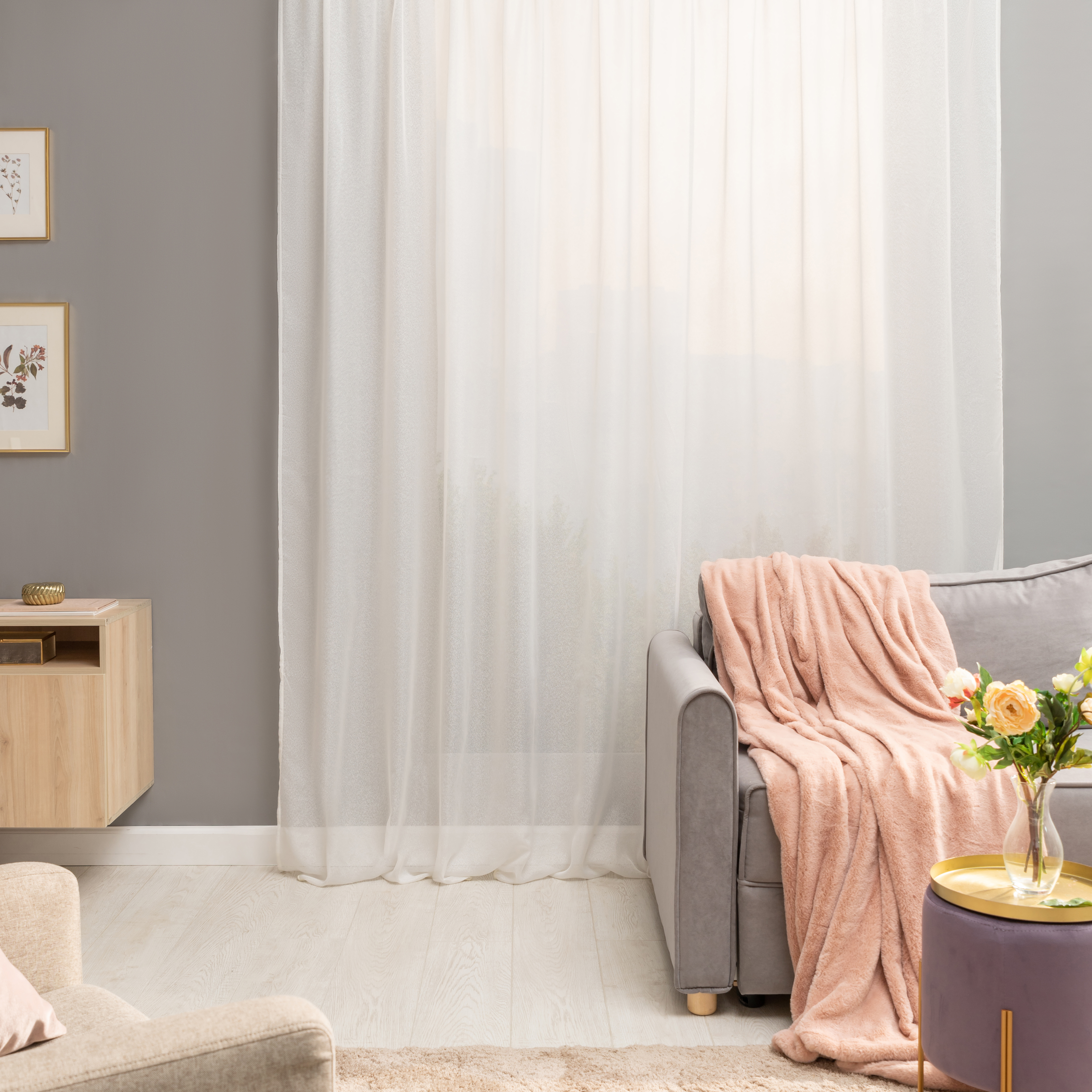 Изображение товара Тюль на ленте Римини 300x260 см цвет молочный