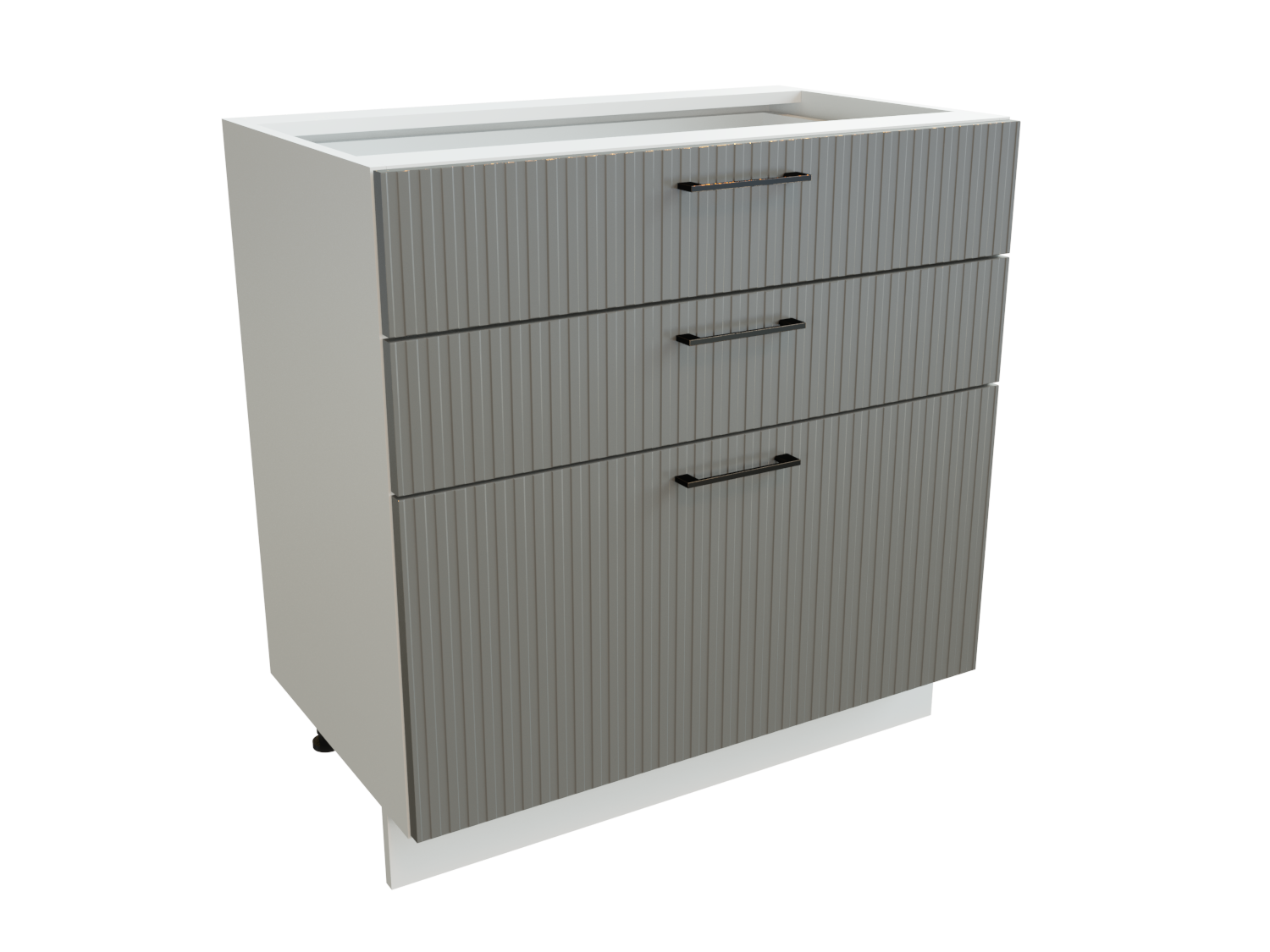 Изображение товара Напольный шкаф Монблан Сиэль Ян 80x81.6x47.8 см ЛДСП белый серый