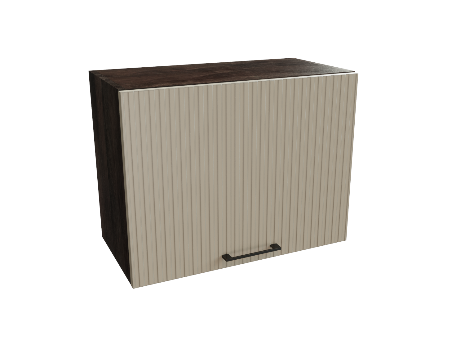 Изображение товара Навесной шкаф горизонтальный Сурская мебель Атласный серый 60x46x31.8 см ЛДСП цвет дуб кальяри/атласный серый