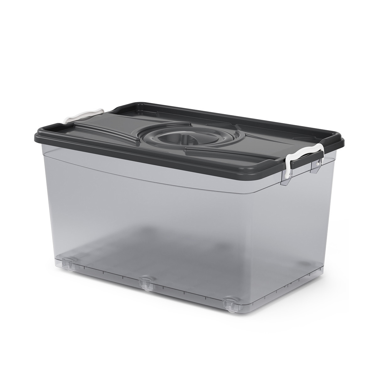 Изображение товара Контейнер Альтернатива М3116 39.5x32.5x61 см прозрачный с крышкой и колесиками