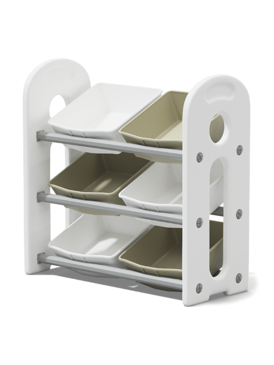 Изображение товара Этажерка с ящиками Unix kids 30x63x36 см пластик цвет белый