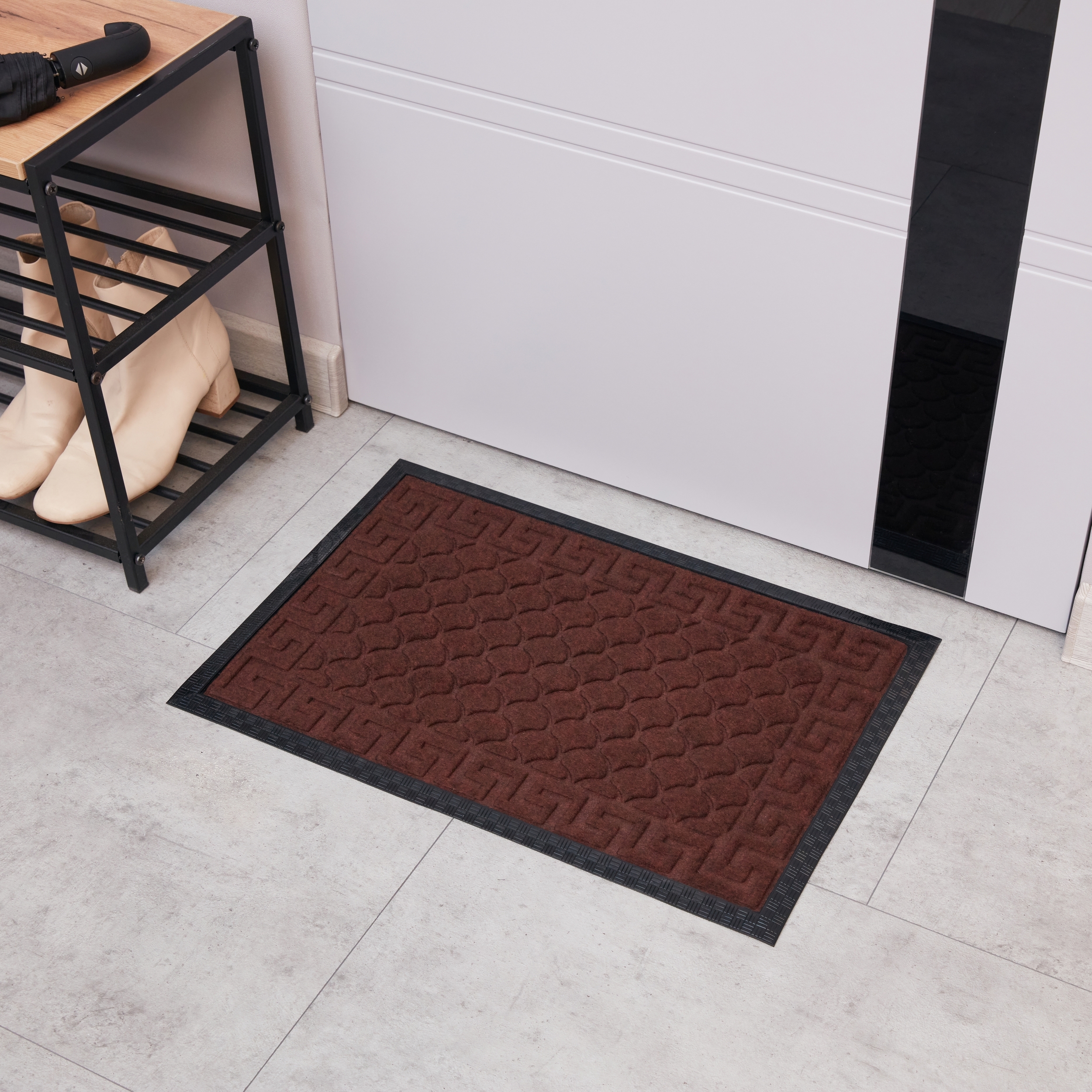 Изображение товара Коврик Inspire Lenzo 40x60 см грязезащитный экологичный коричневый