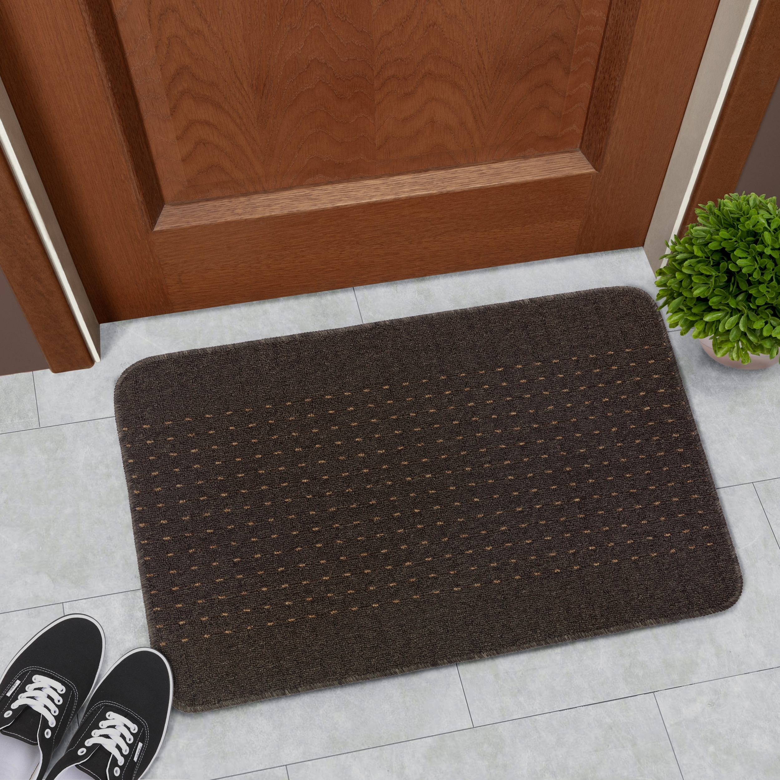 Изображение товара Декоративный коврик из полипропилена Canberra 50x80 см коричневый