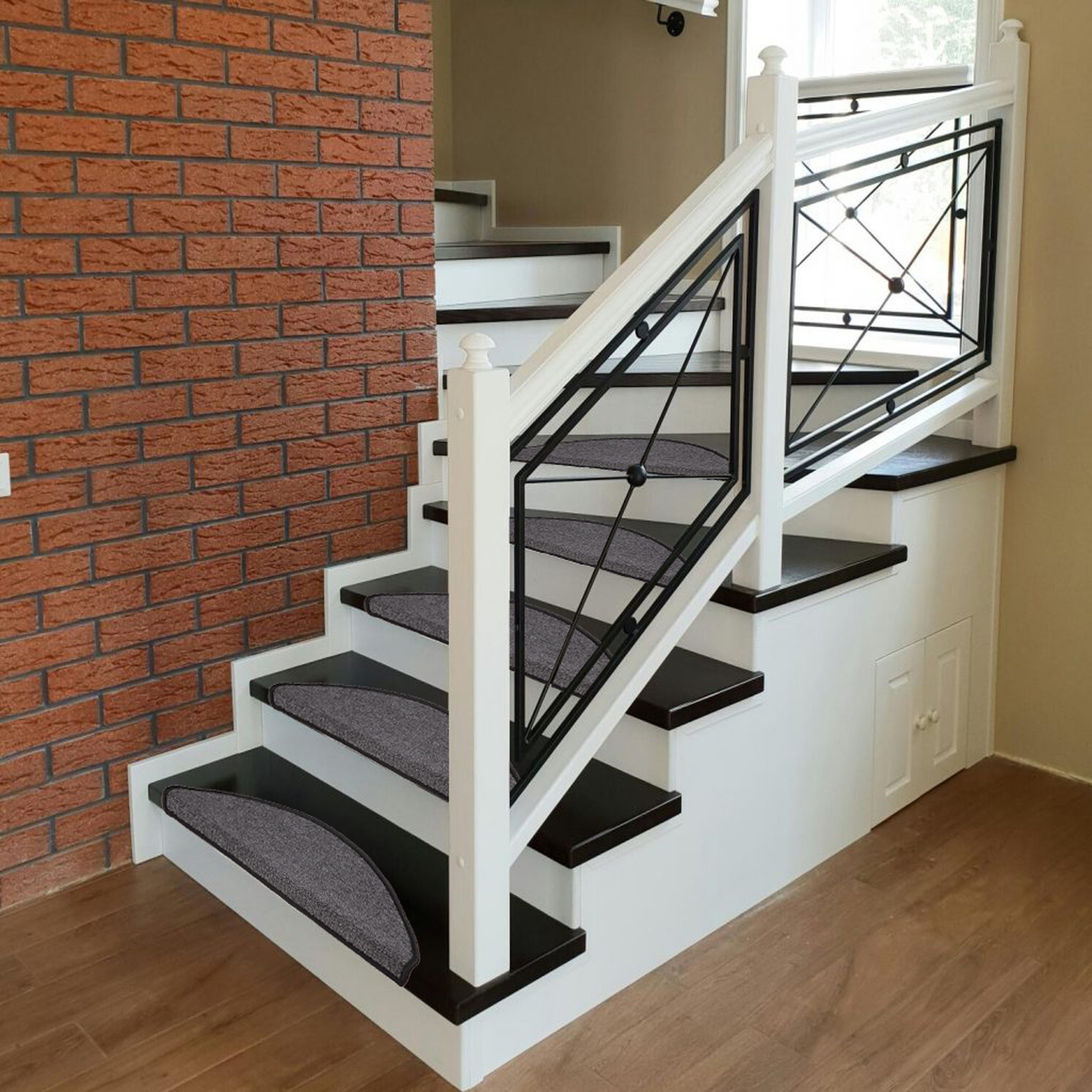 Изображение товара Коврик для ступеней полипропилен 25x65 см цвет антрацит