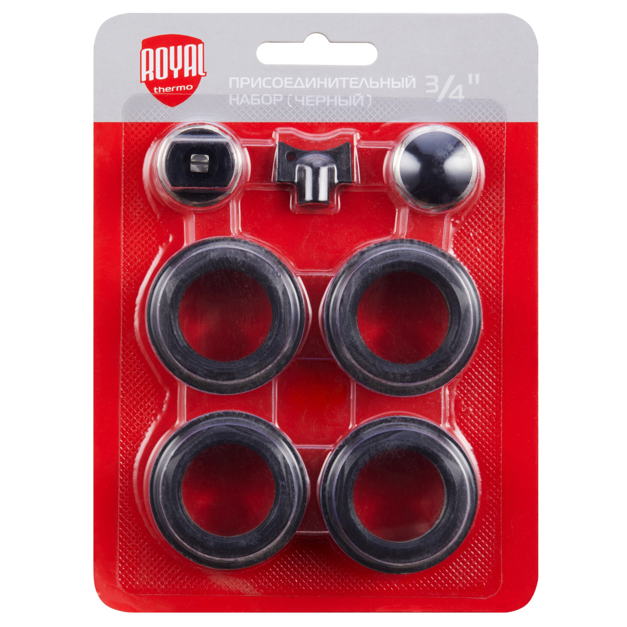 Изображение товара Монтажный комплект для радиатора Royal Thermo 3/4 черный 7 шт.