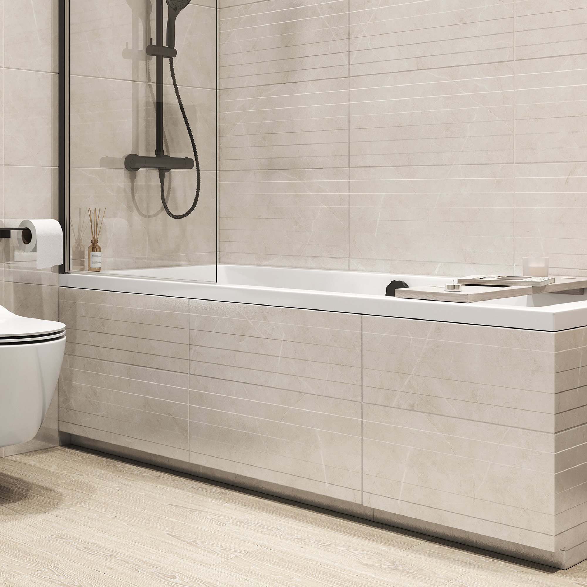 Изображение товара Плитка настенная Cersanit Milana 17359 глянцевая бежевый 29.8x59.8 см 1.425 м²