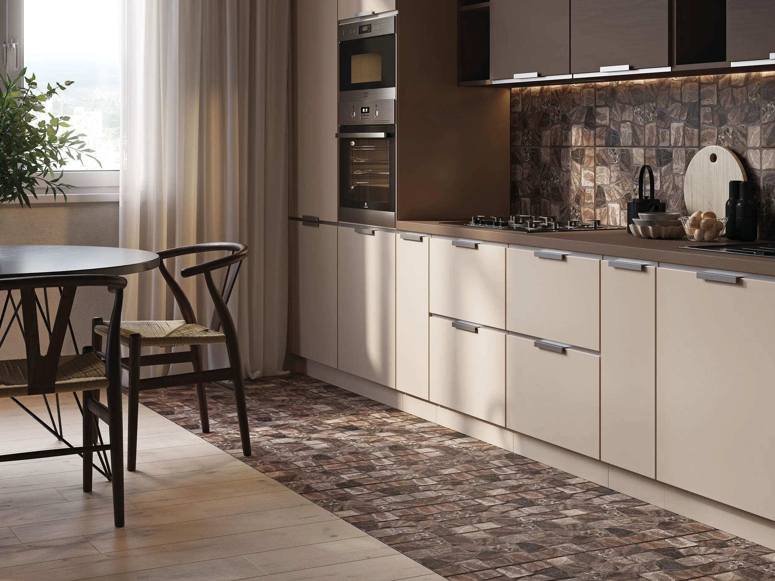 Глазурованный керамогранит Cersanit Vilio 17283 29.8x29.8 см 1.154 м² матовый цвет коричневый - 5