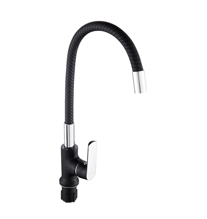 Изображение товара Смеситель для кухни Brimix 1072 гибкий излив черный водосберегающий