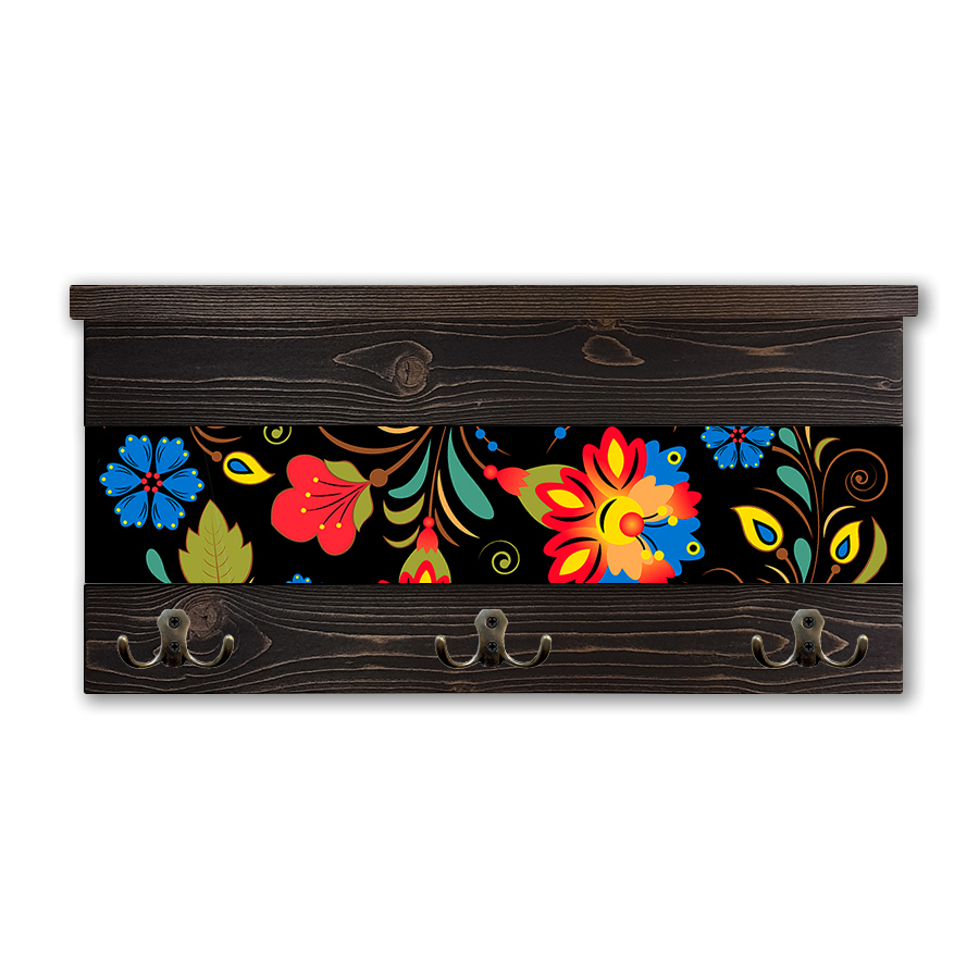 Изображение товара Настенная полка Дом Корлеоне Цветочный фейерверк 63x34 см