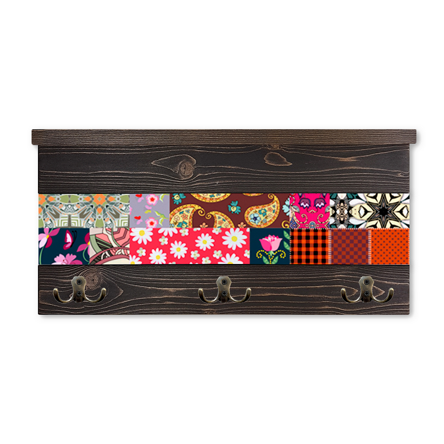 Изображение товара Настенная полка Дом Корлеоне Косынка 63x34x16 см из массива сосны коричневая