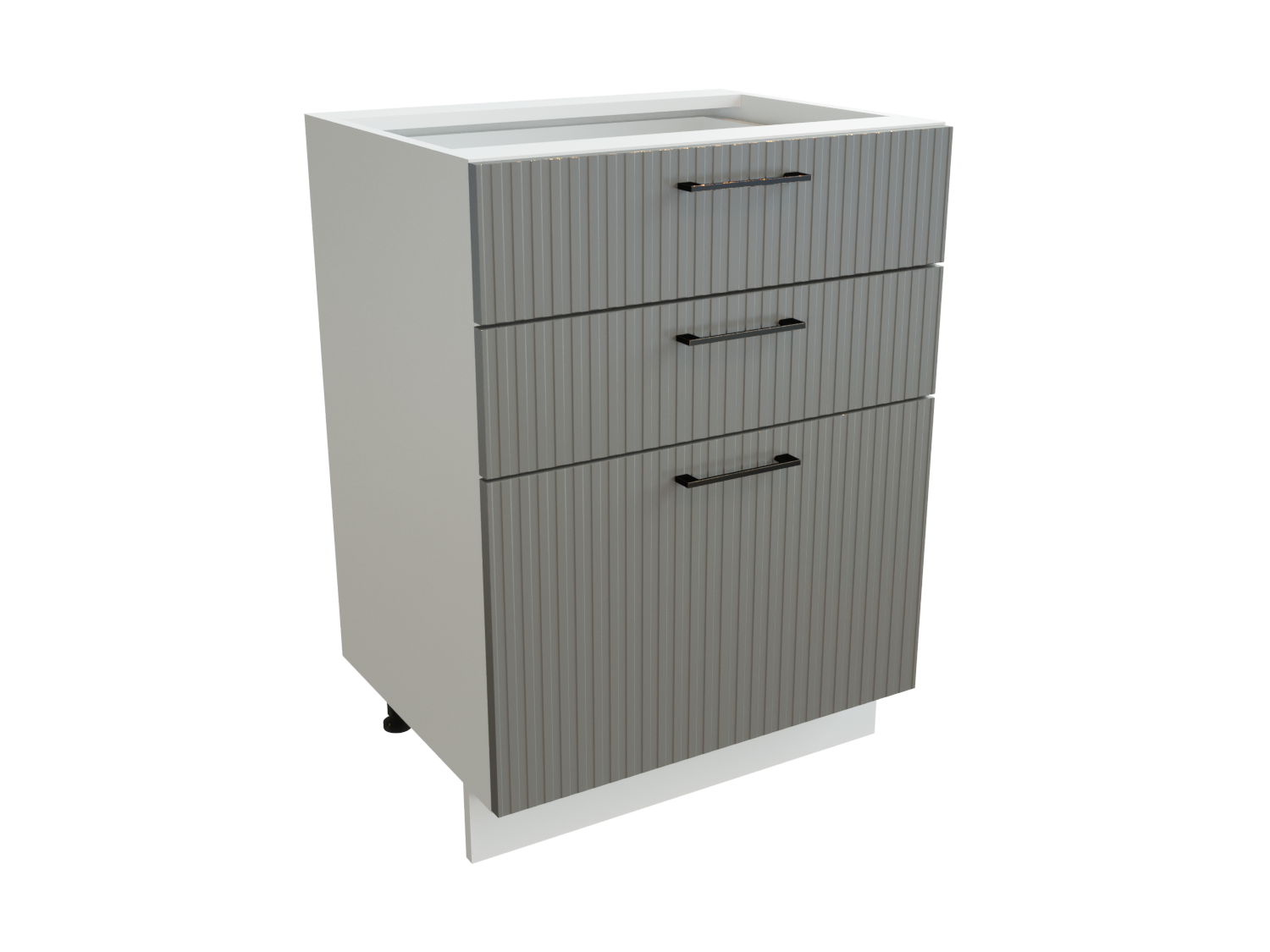 Изображение товара Напольный шкаф с 3 ящиками Сурская мебель Монблан Сиэль Ян 60x81.6x47.8 см ЛДСП цвет белый/Монблан Сиэль Ян