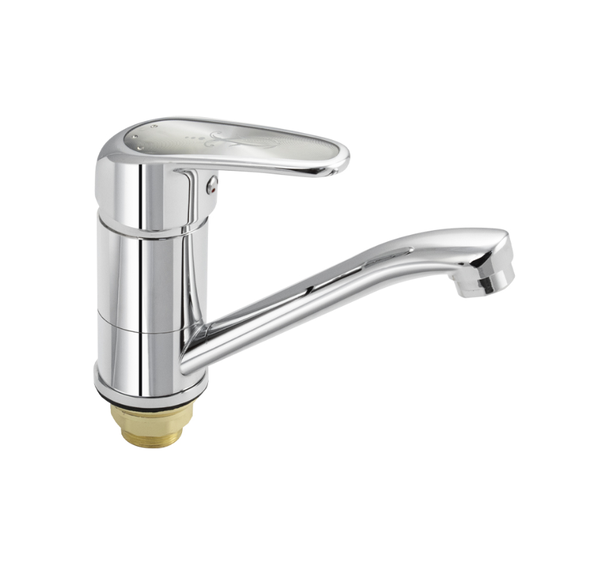 Изображение товара Смеситель для кухни поворотный излив 8 см хром Russia-Moscow