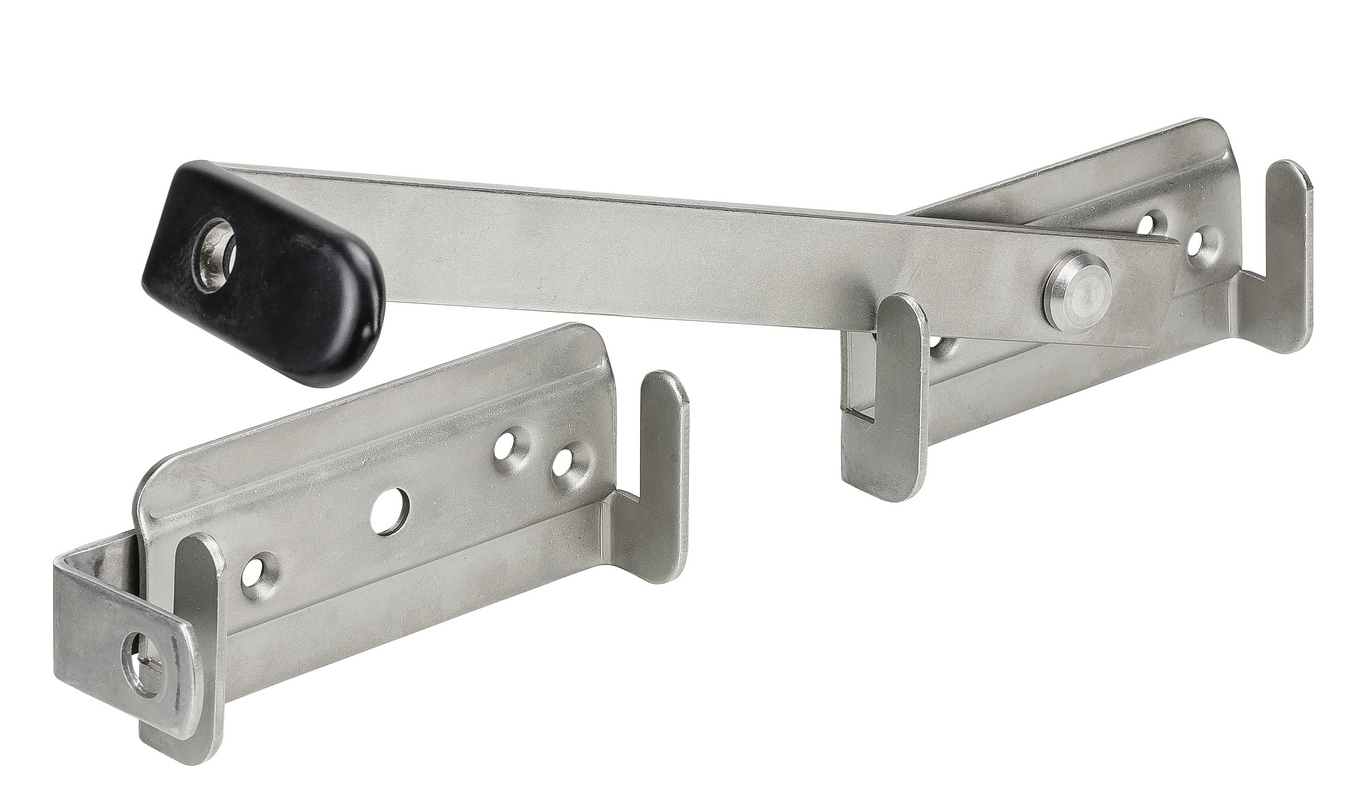 Засов воротный перекидной с ответной скобой Vormann 250/115x25/55x2 мм ...