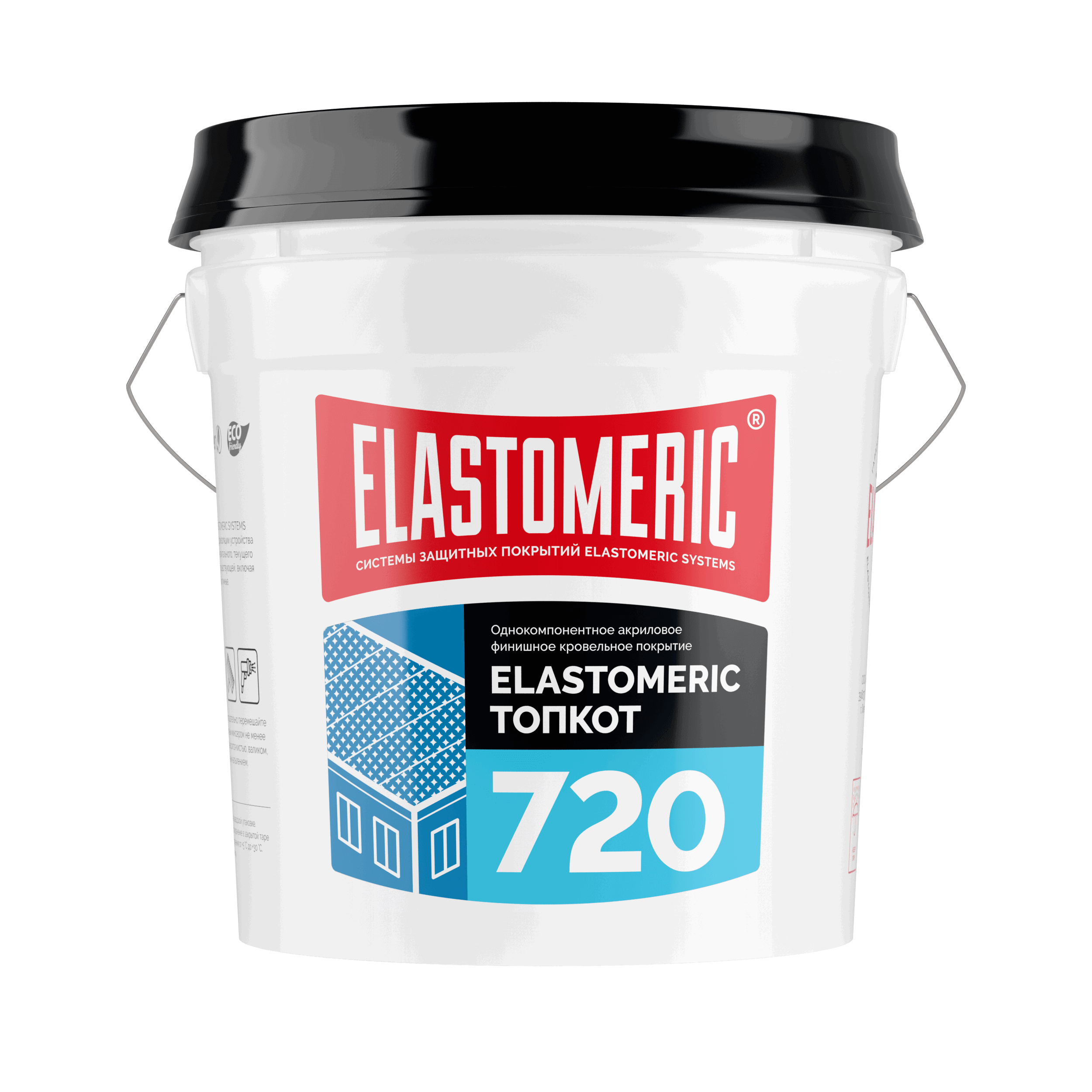 Изображение товара Мастика Elastomeric Systems 720 Topcoat акриловая 20кг белый Изображение товара Мастика Elastomeric Systems 720 Topcoat акриловая 20кг белый