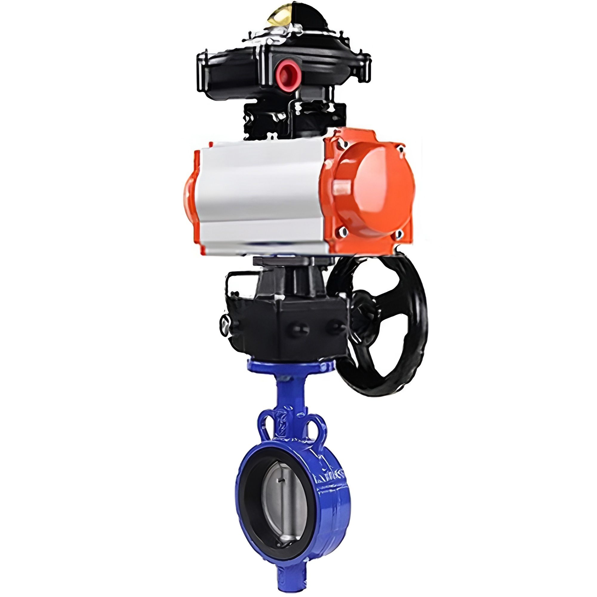 Изображение товара Затвор дисковый поворотный DN.ru AL-316L-EPDM с пневмоприводом 32 мм