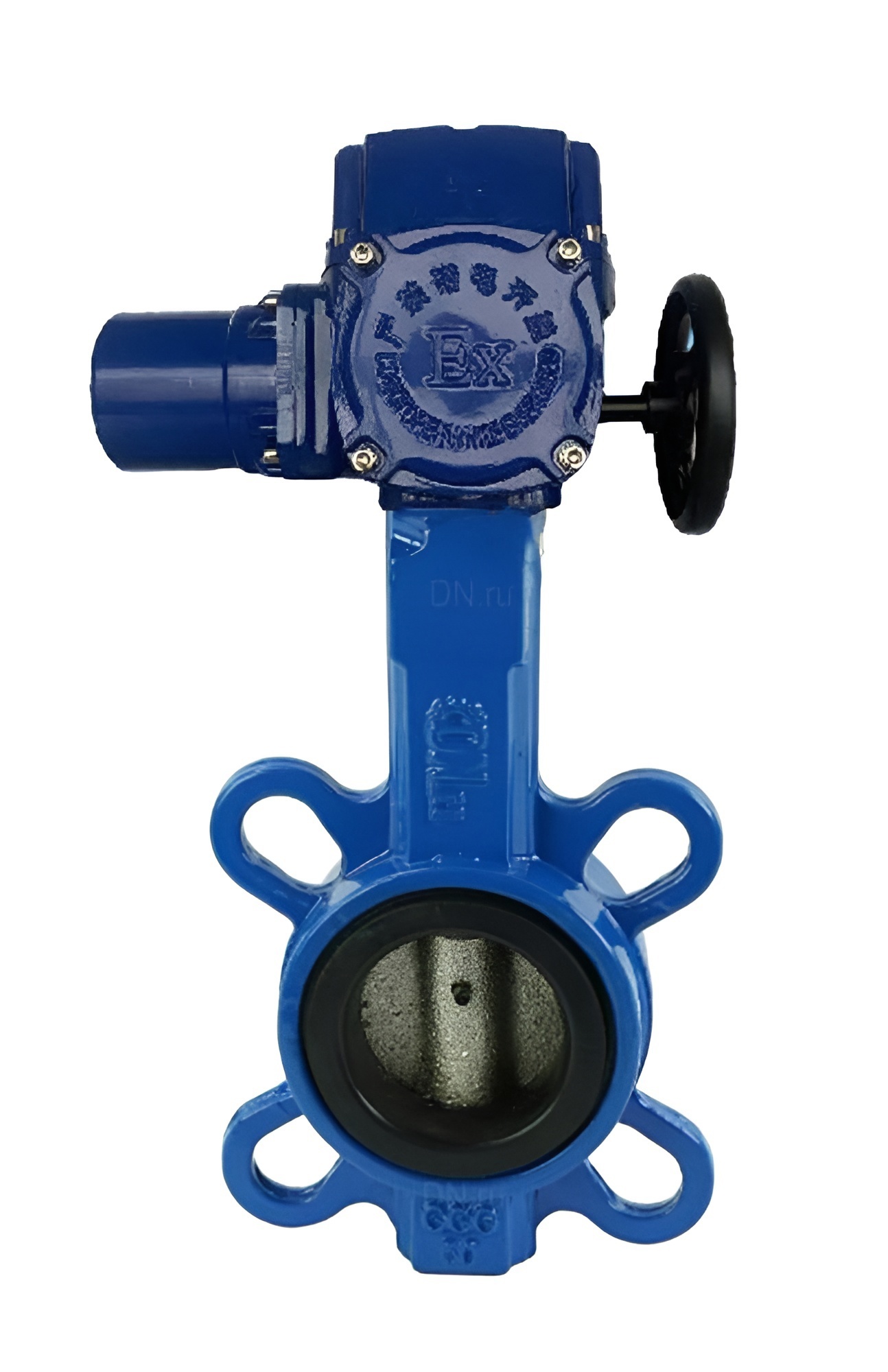 Изображение товара Затвор дисковый поворотный DN.ru GGG50-GGG40-EPDM Ду40 Ру16 электропривод 220В