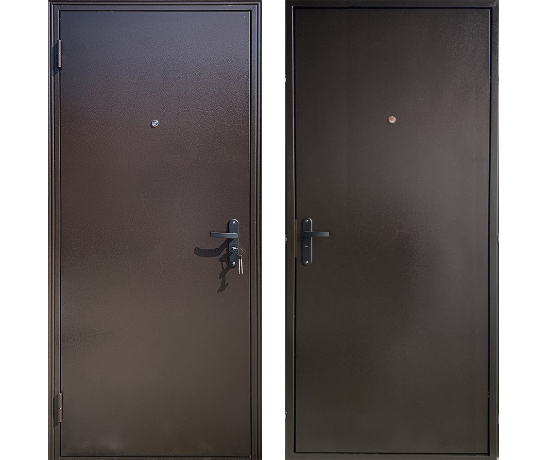 Изображение товара Входная дверь ЦСД ДМ Строй металл левый 205x85см цвет антик медь/антик медь