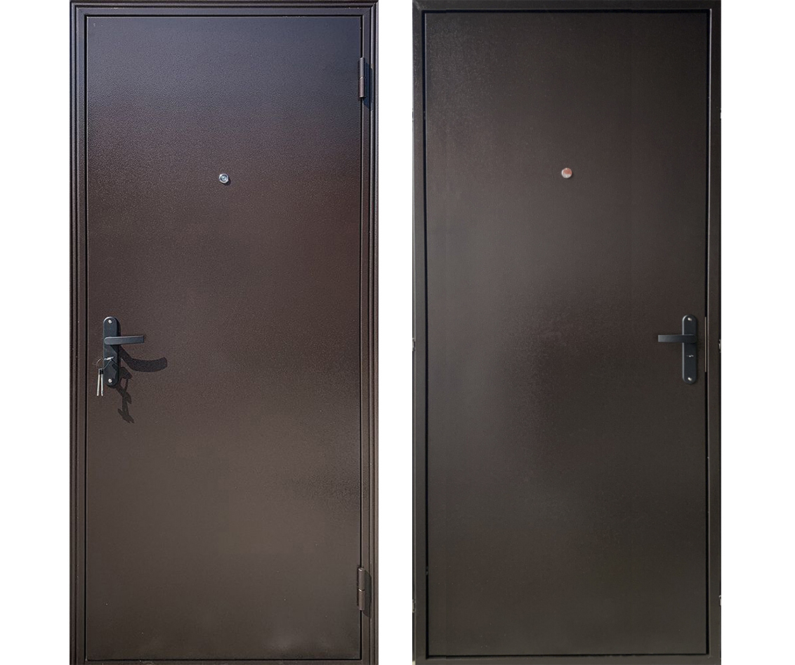 Изображение товара Входная дверь ЦСД ДМ Строй металл правый 205x95см цвет антик медь/антик медь