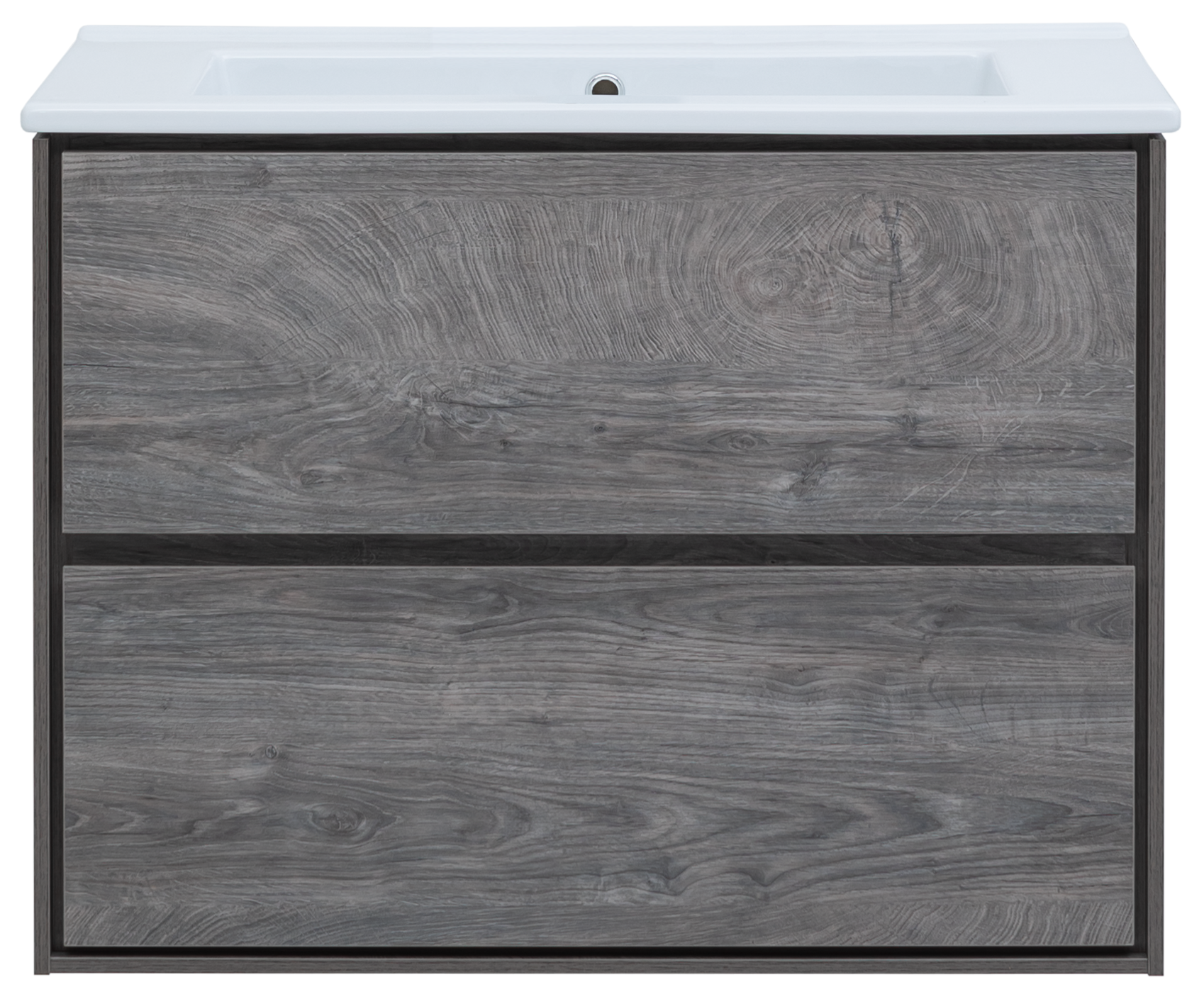 Изображение товара Тумба под раковину Aquanet Мокка подвесная 85 см цвет серый дуб