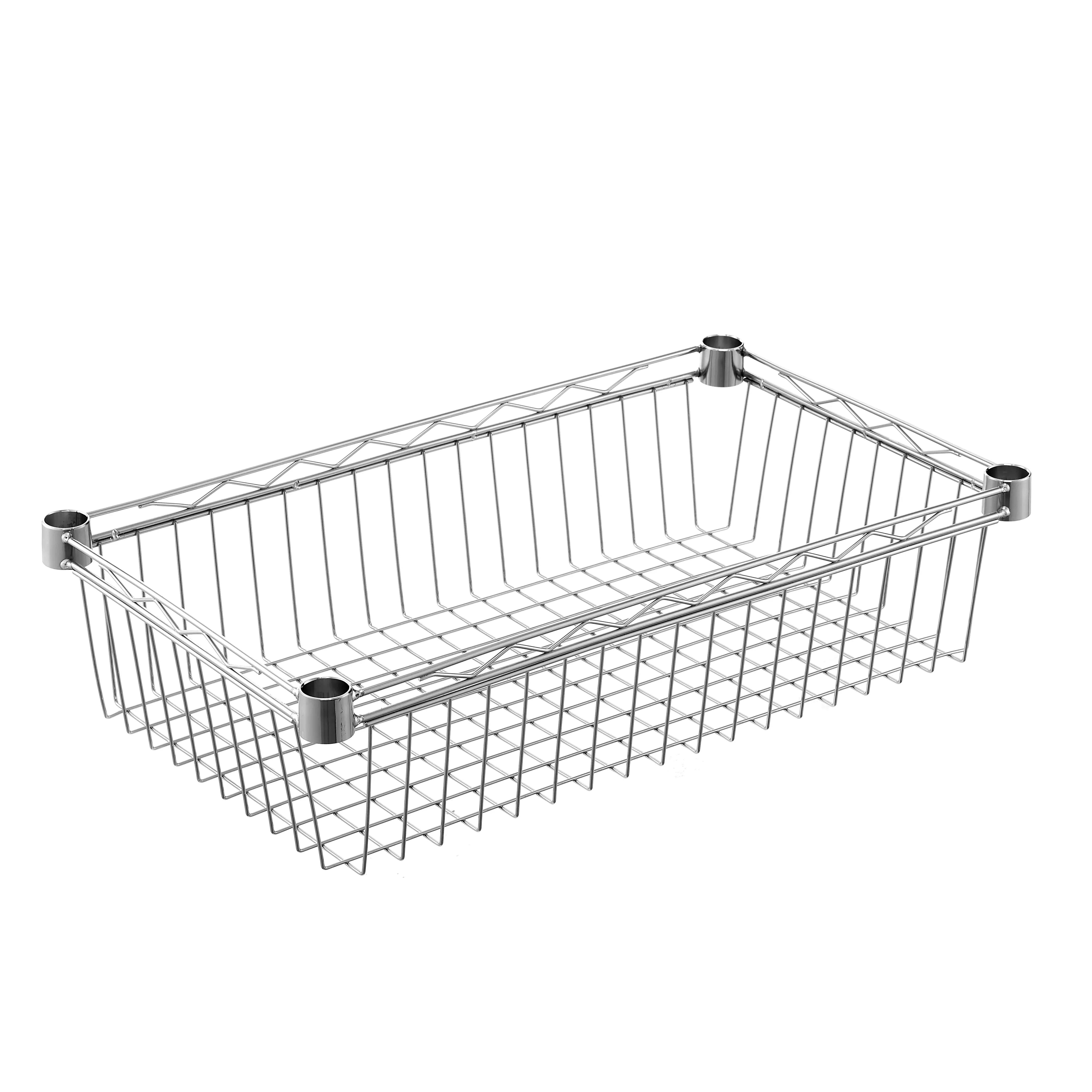 Корзина для стеллажа Spaceo 60x35x14 см цвет хром