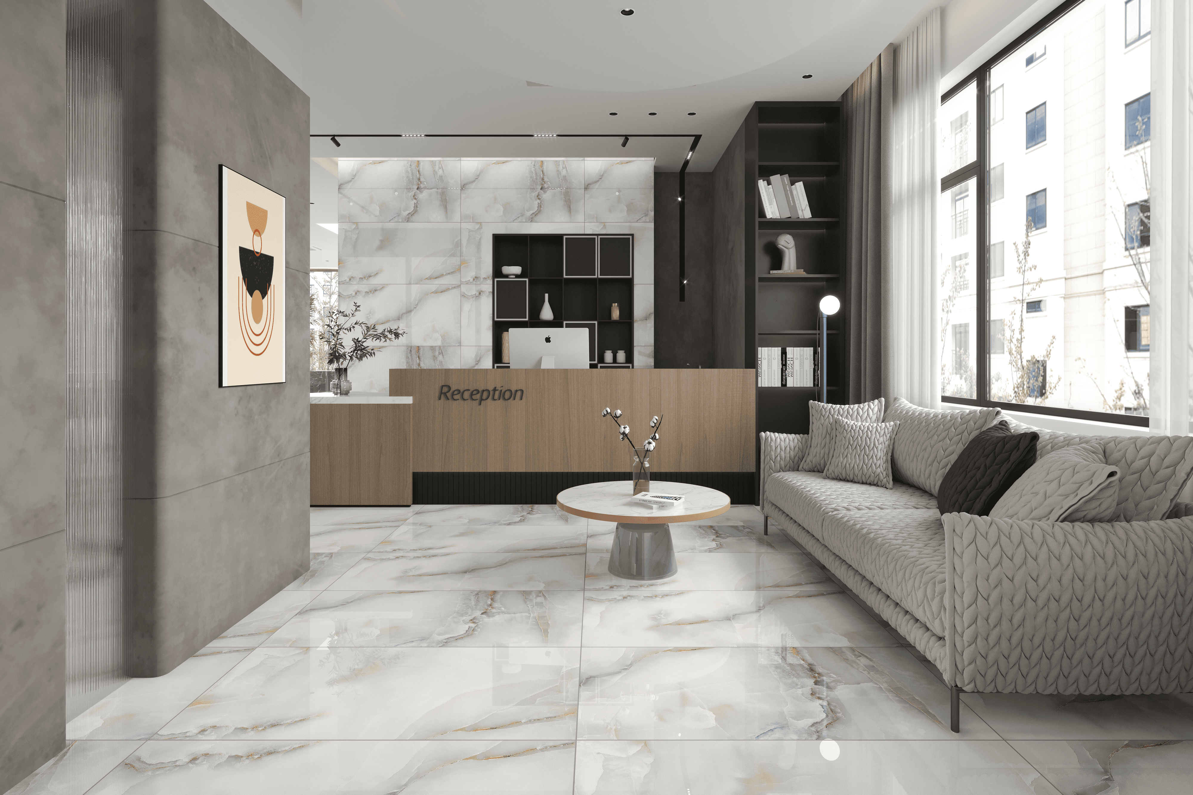 Изображение товара Керамогранит Kerald Classic Onyx Glossy 60x120 см бежевый