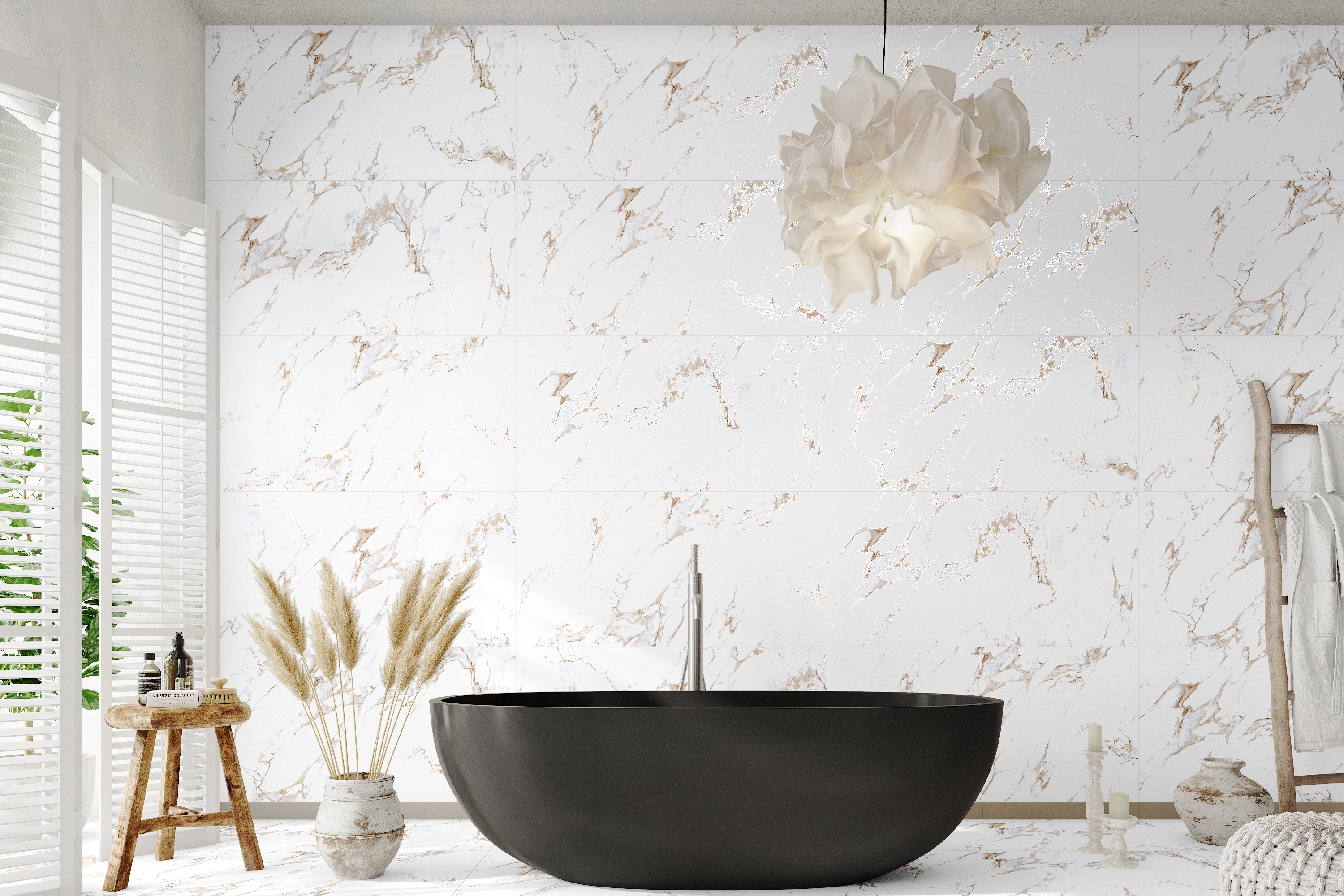 Изображение товара Керамогранит Kerald 4906 carving 60x120 см Белый - прочный и эстетичный материал для стен и пола