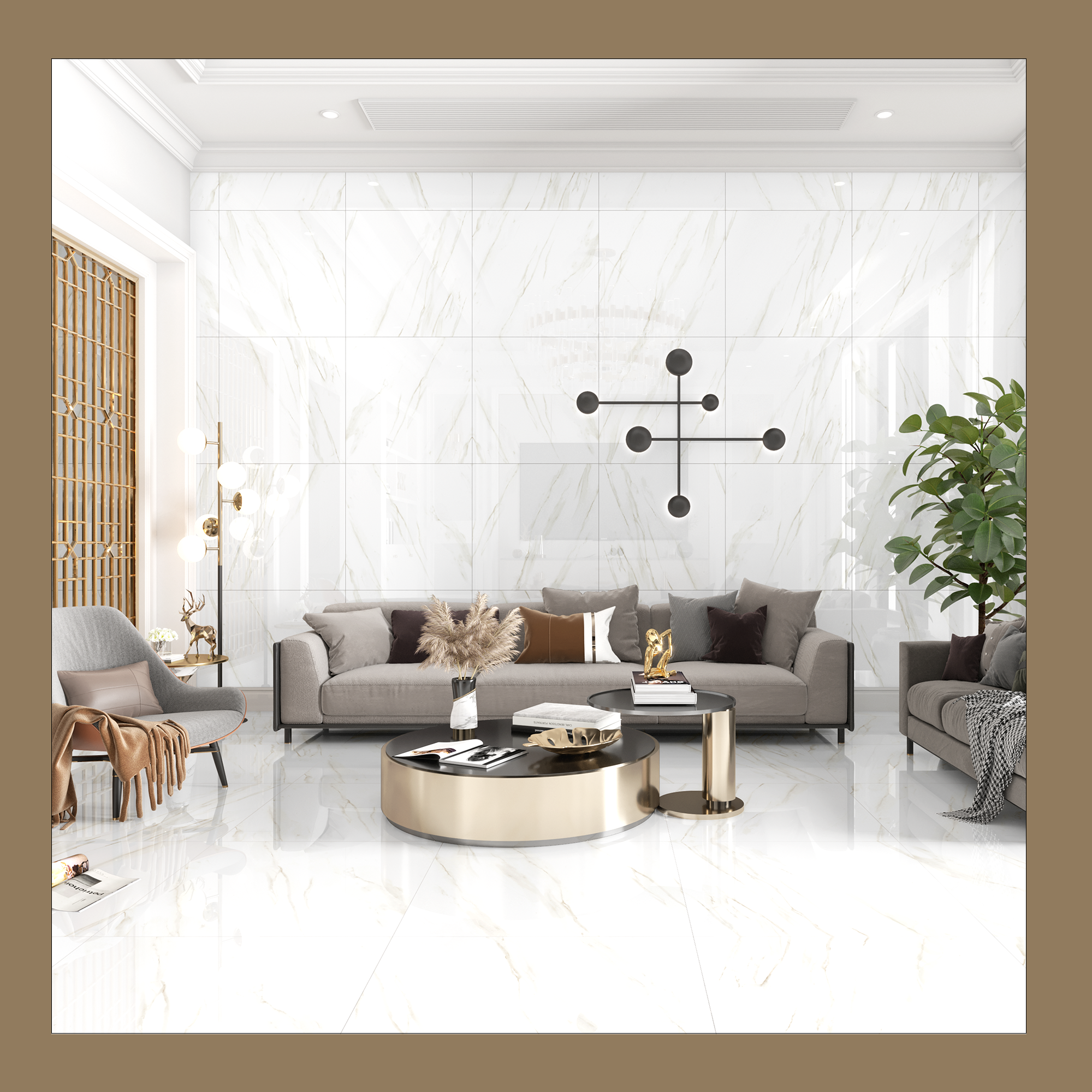 Изображение товара Керамогранит Kerald Modern Statuario matt 60x60 см белый для пола и стен