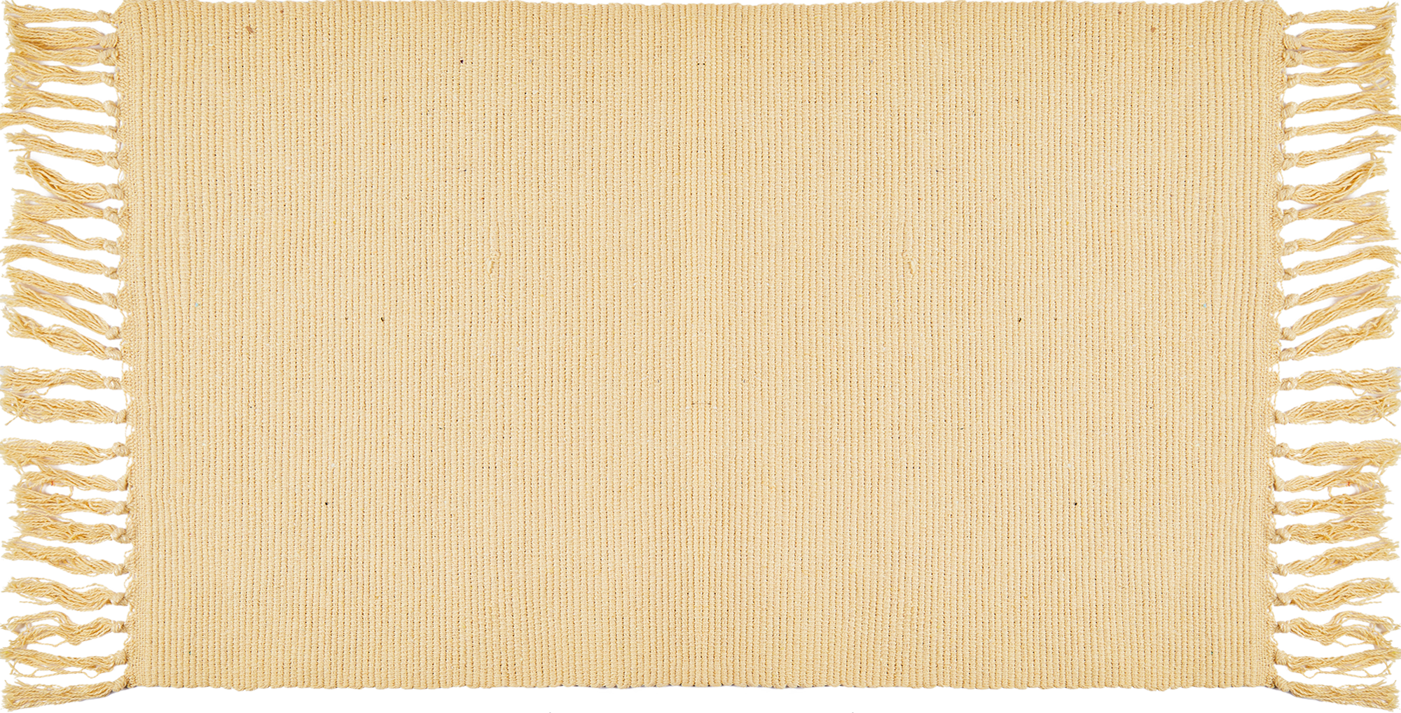 Изображение товара Декоративный хлопковый коврик Solid Mat 50x80 см жёлтый для ванной и интерьера