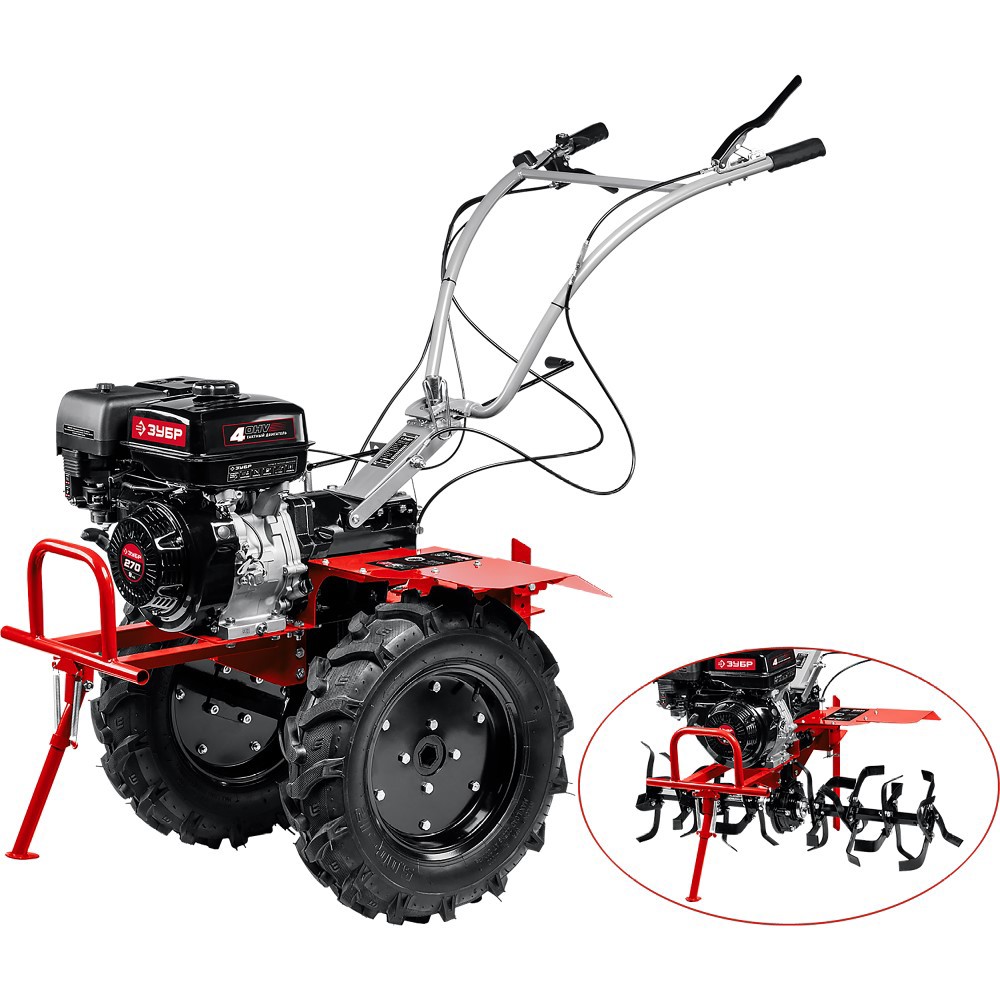 Изображение товара Мотоблок бензиновый Зубр МТШ-600 9 л.с. для рыхления земли