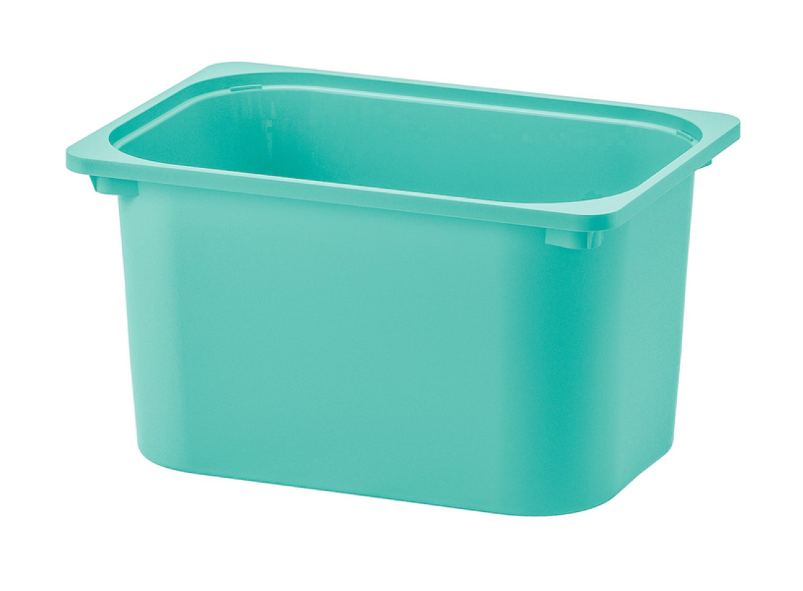 Изображение товара Контейнер Труфаст 42x23x30 см из полипропилена бирюзовый для хранения