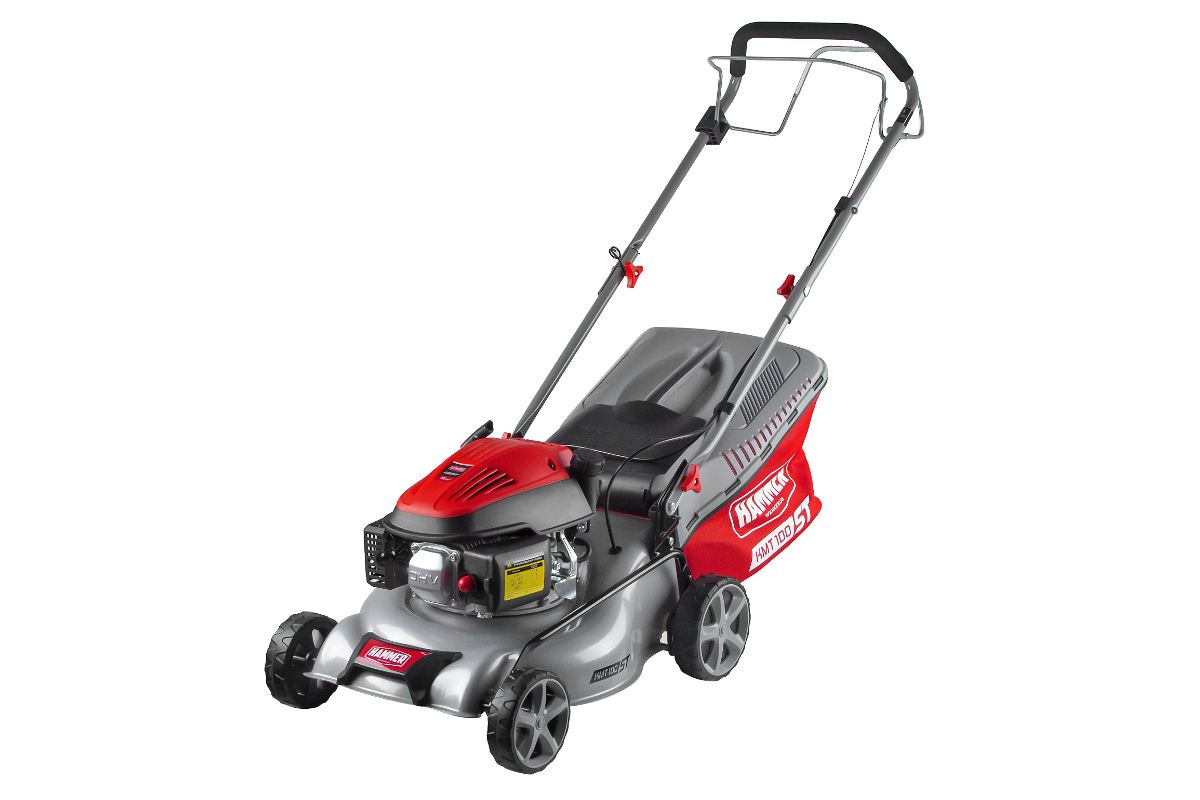 Изображение товара Газонокосилка бензиновая HAMMER KMT100ST 42 см самоходная с мульчированием