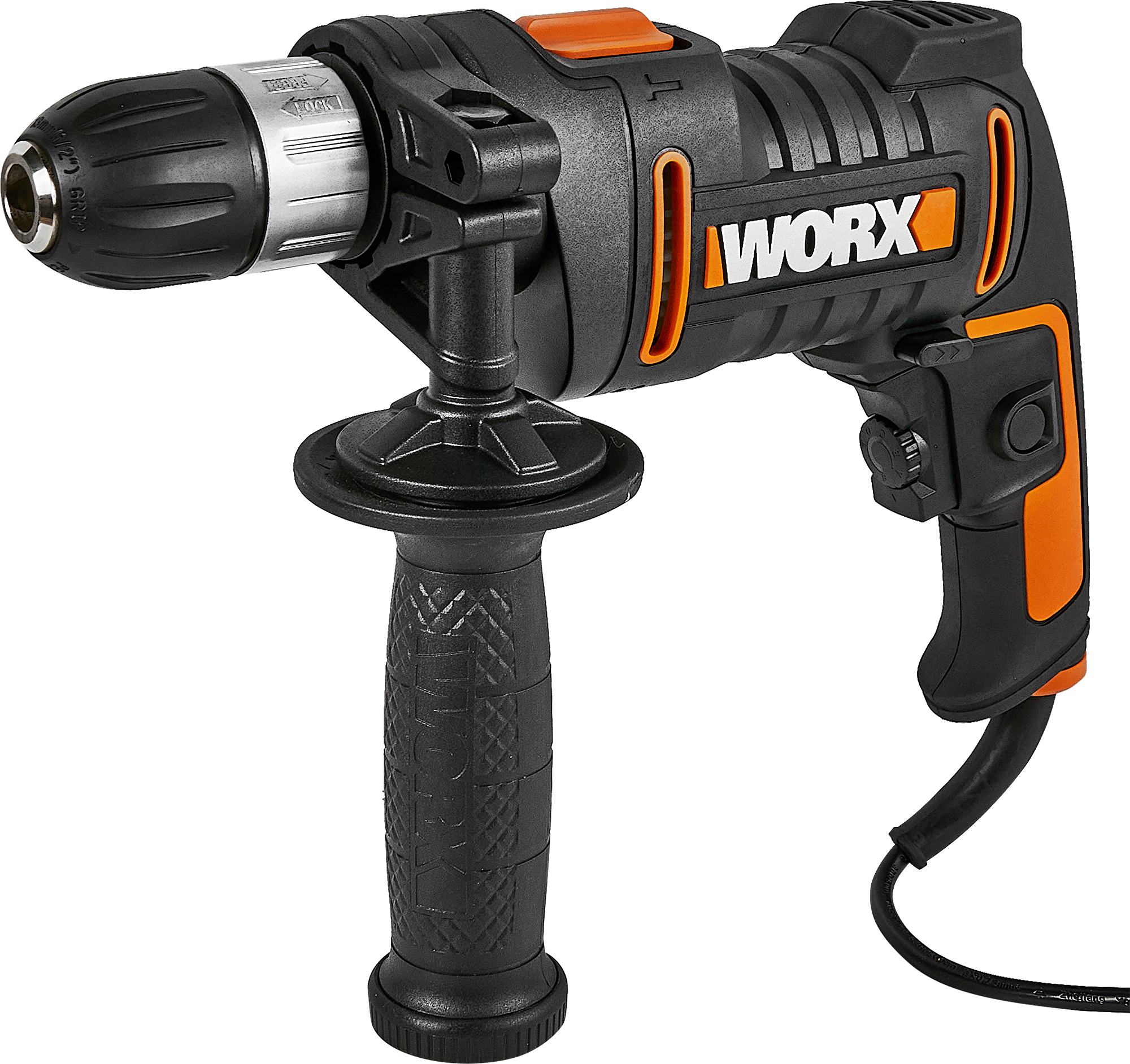 Изображение товара Дрель-шуруповерт сетевая ударная Worx WT323 WX 800 Вт,2 скорости,подсветка