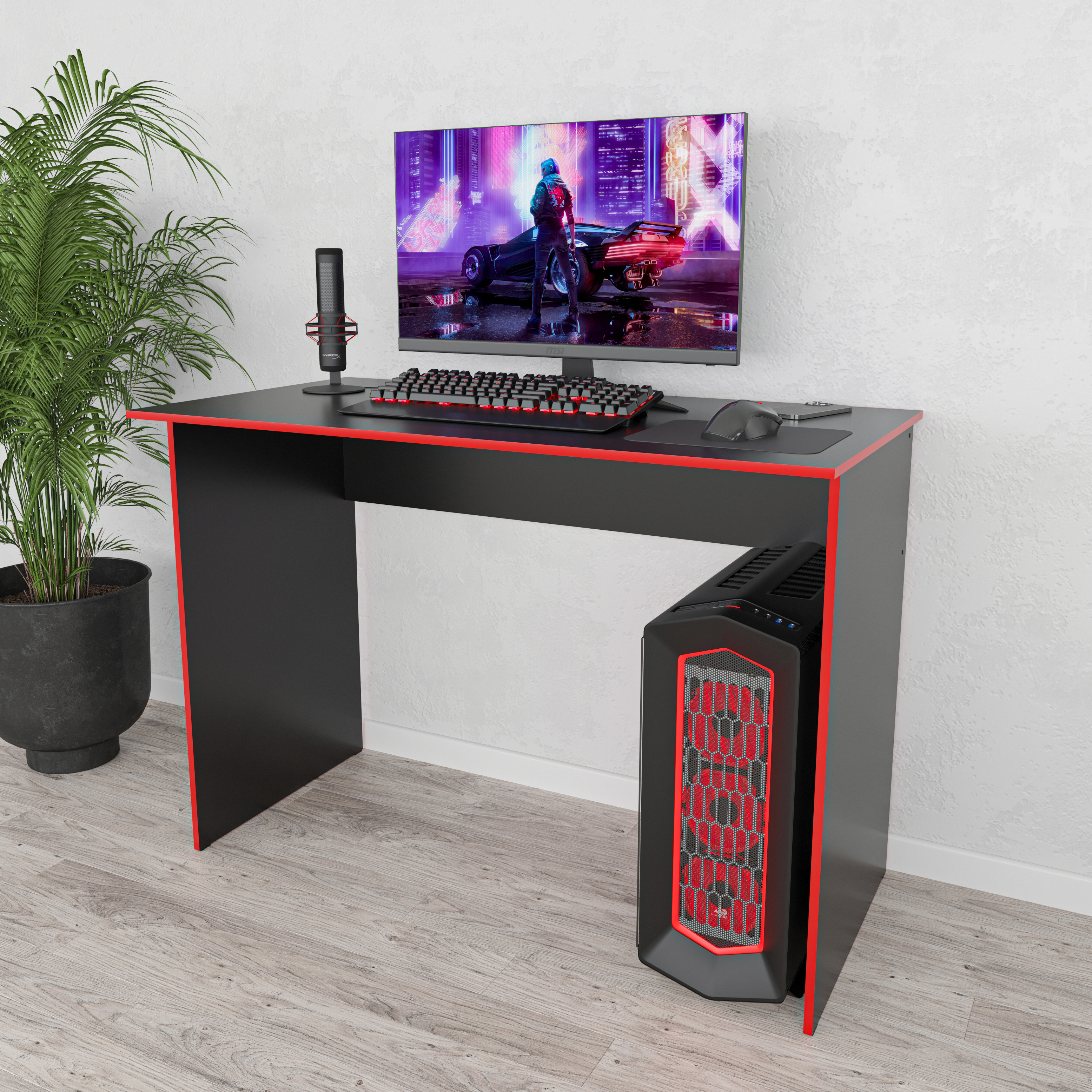 Изображение товара Офисный стол Sanflor 108x75x55 см черный из ЛДСП для дома и офиса