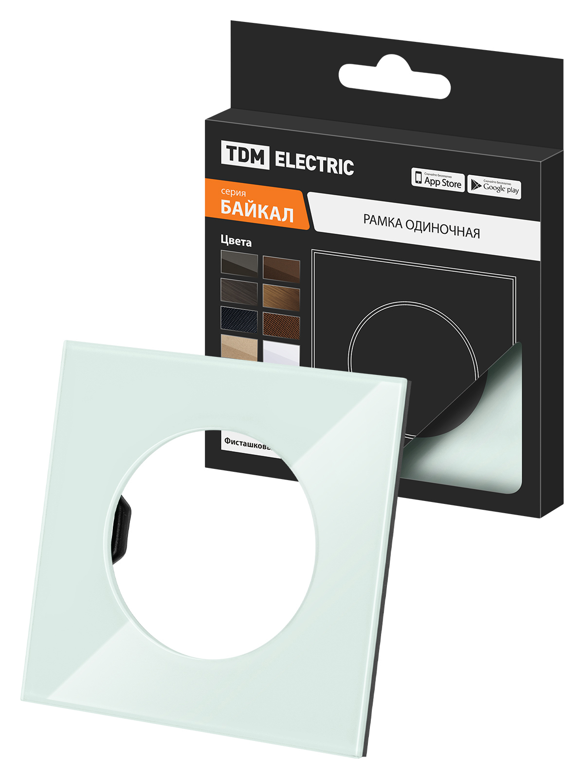 Изображение товара Rамка TDM ELECTRIC Байкал 1 пост, зелёный, накладной монтаж