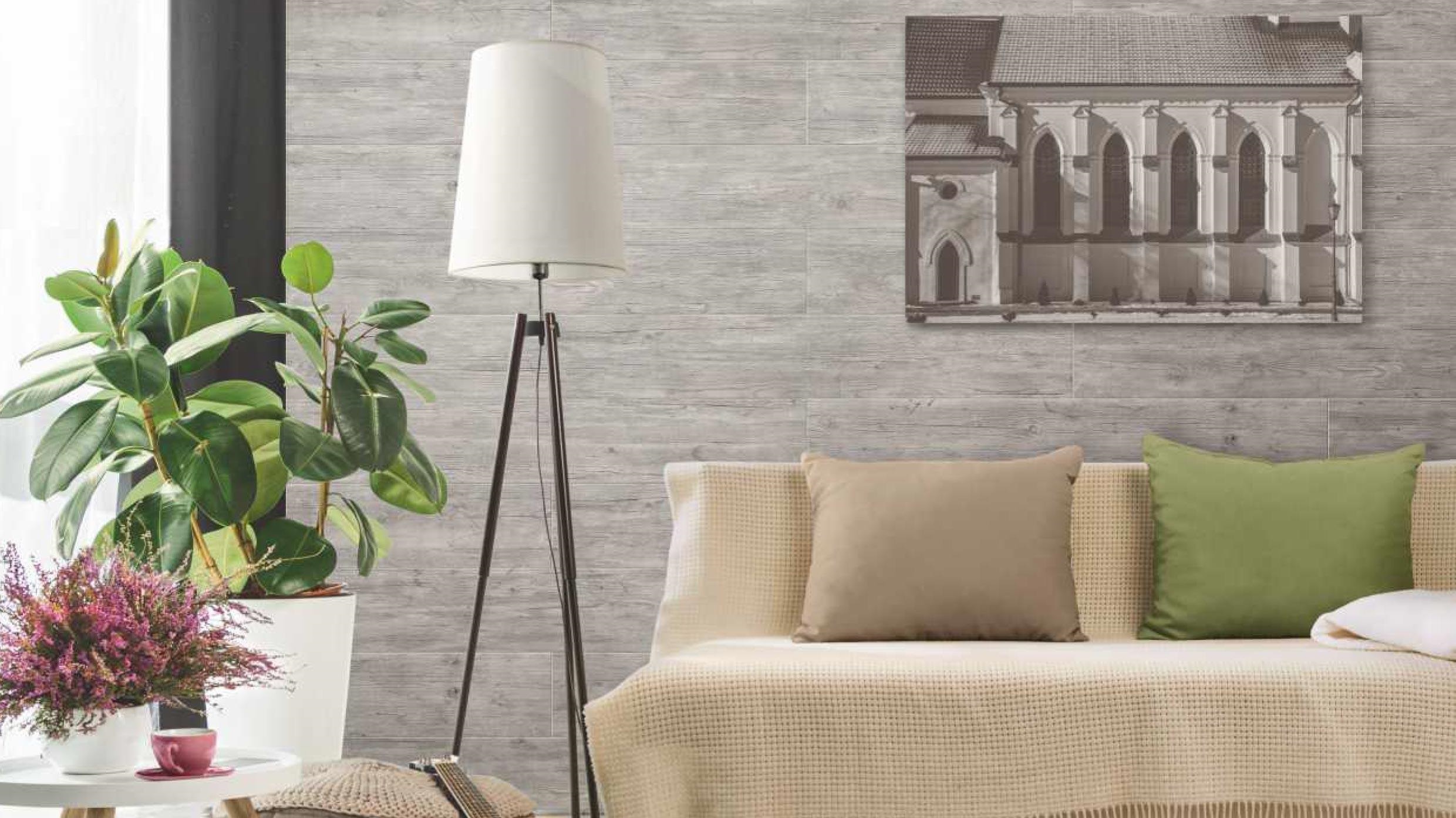 Изображение товара Керамогранит IDALGO HOME Граните Авеллано 19.5x120 см серый эффект дерева