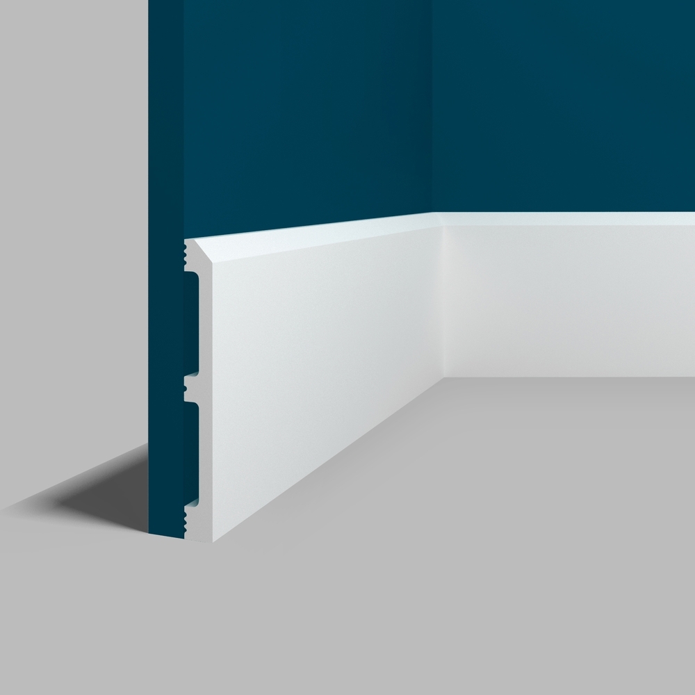 Плинтус напольный Perfect Plus P141 ударопрочный белый полистирол ...