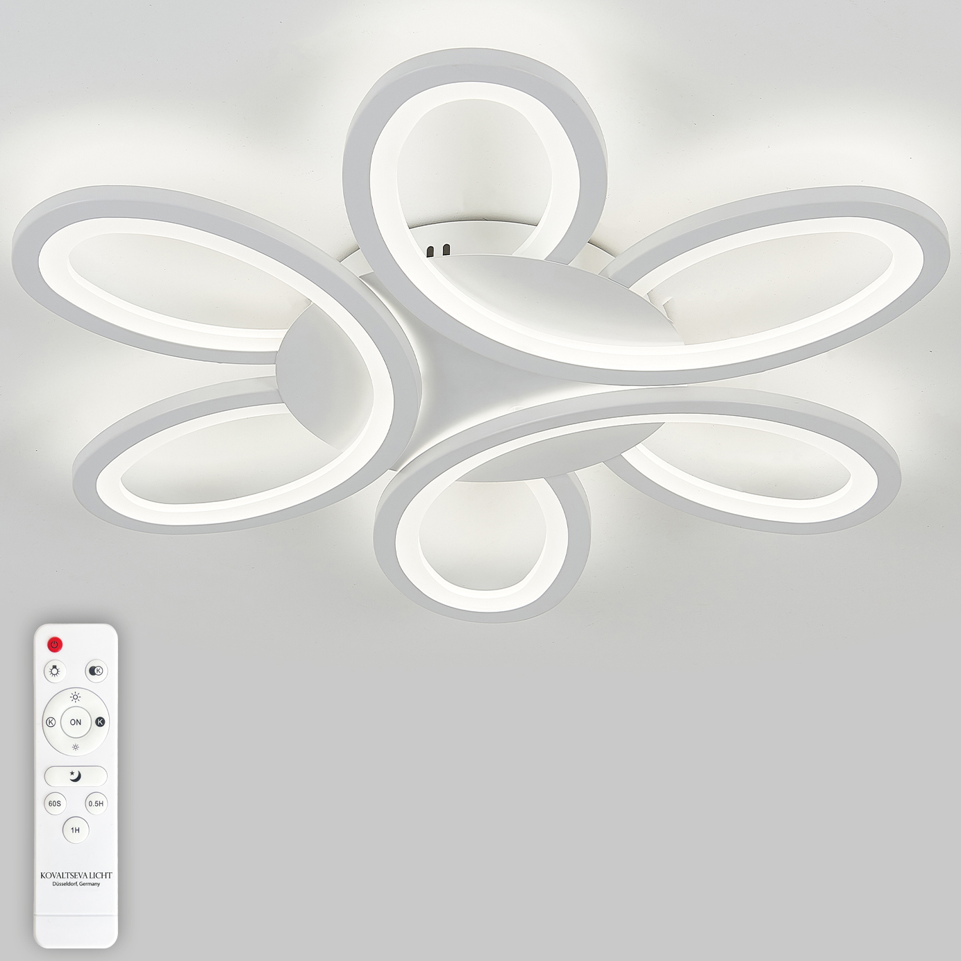 Изображение товара Люстра потолочная светодиодная Natali Kovaltseva lamps 81119 с пультом регулировки белый свет